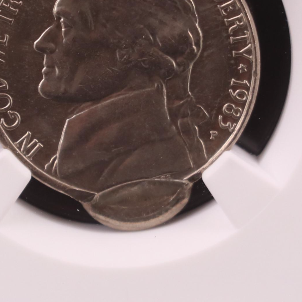 NGC MS65 Double Struck Error 1983-P Jefferson Nickel