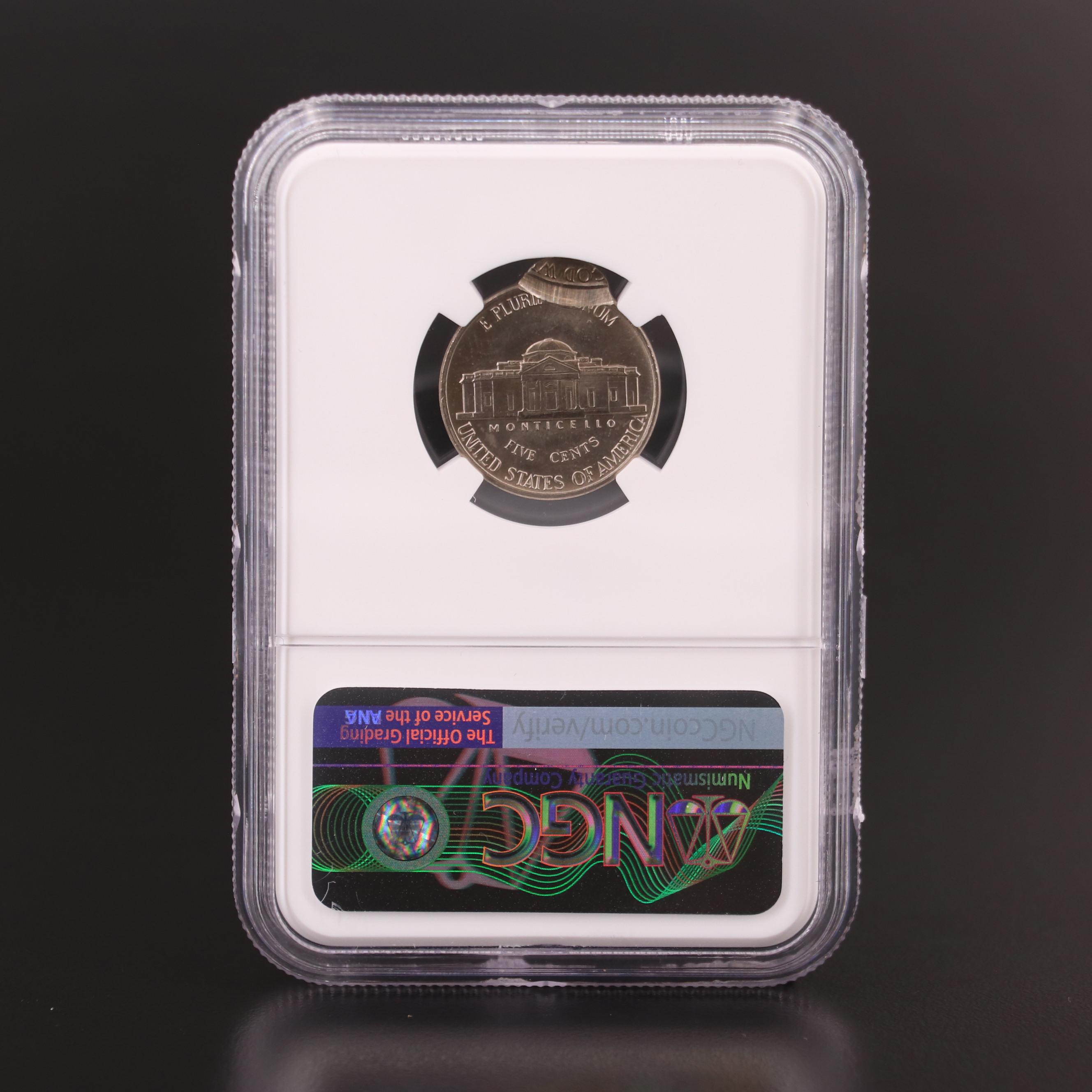 NGC MS65 Double Struck Error 1983-P Jefferson Nickel