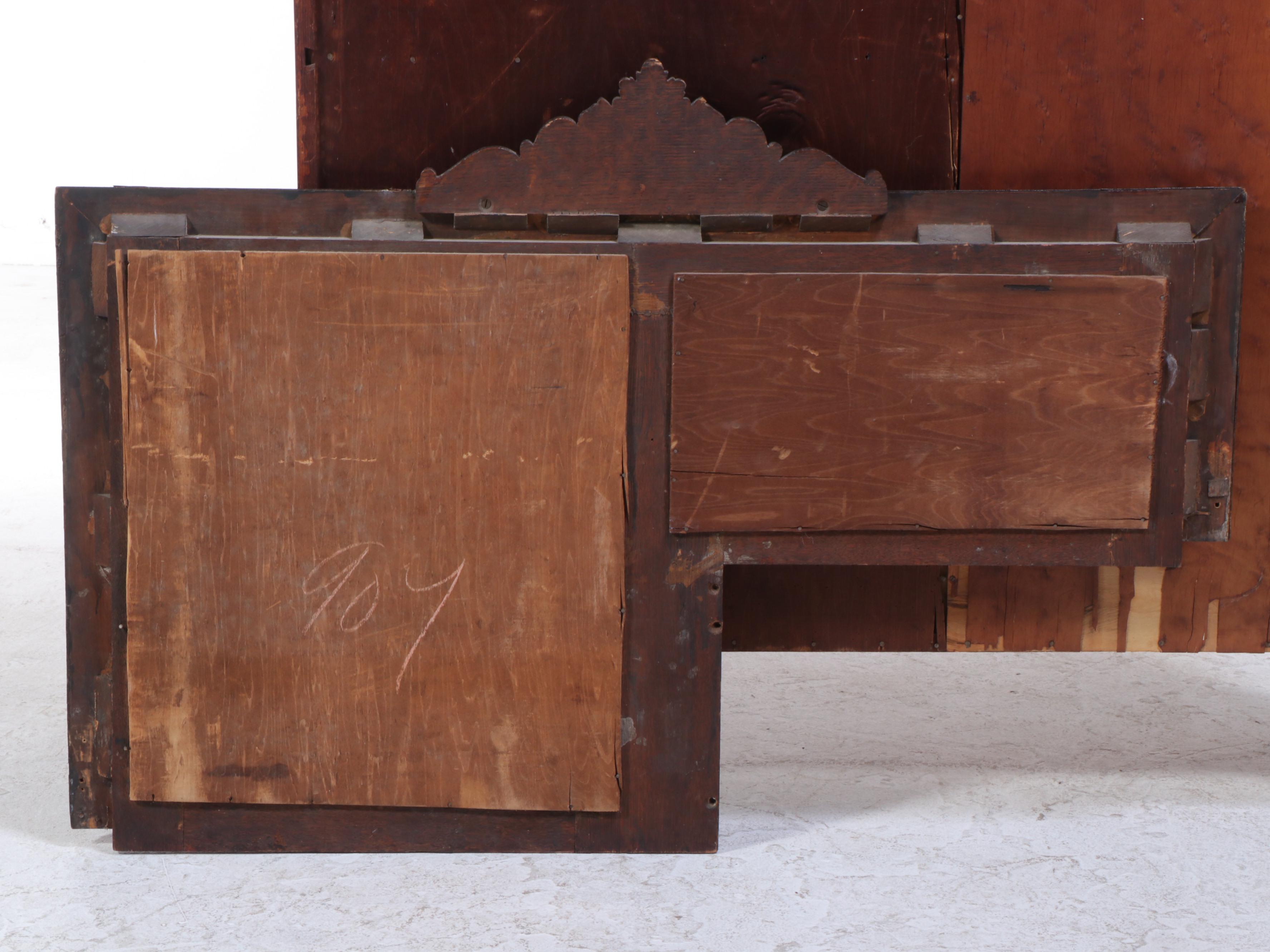 Forest City Furniture Co. Empire Revival Oak Side-by-Side Secretary Bookcase