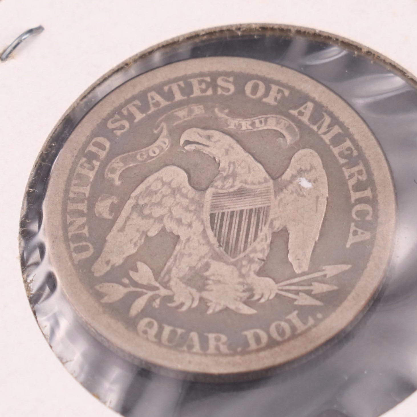 1871 Seated Liberty Silver Quarter