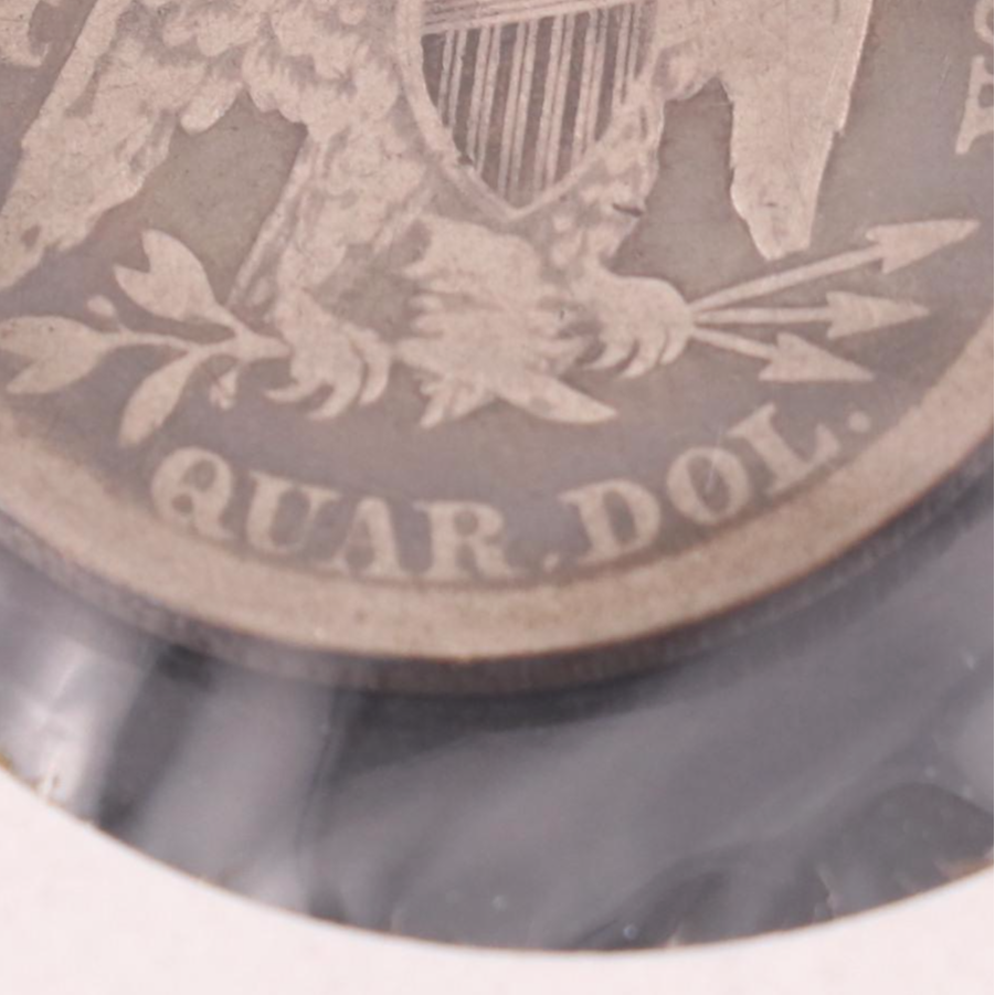 1871 Seated Liberty Silver Quarter