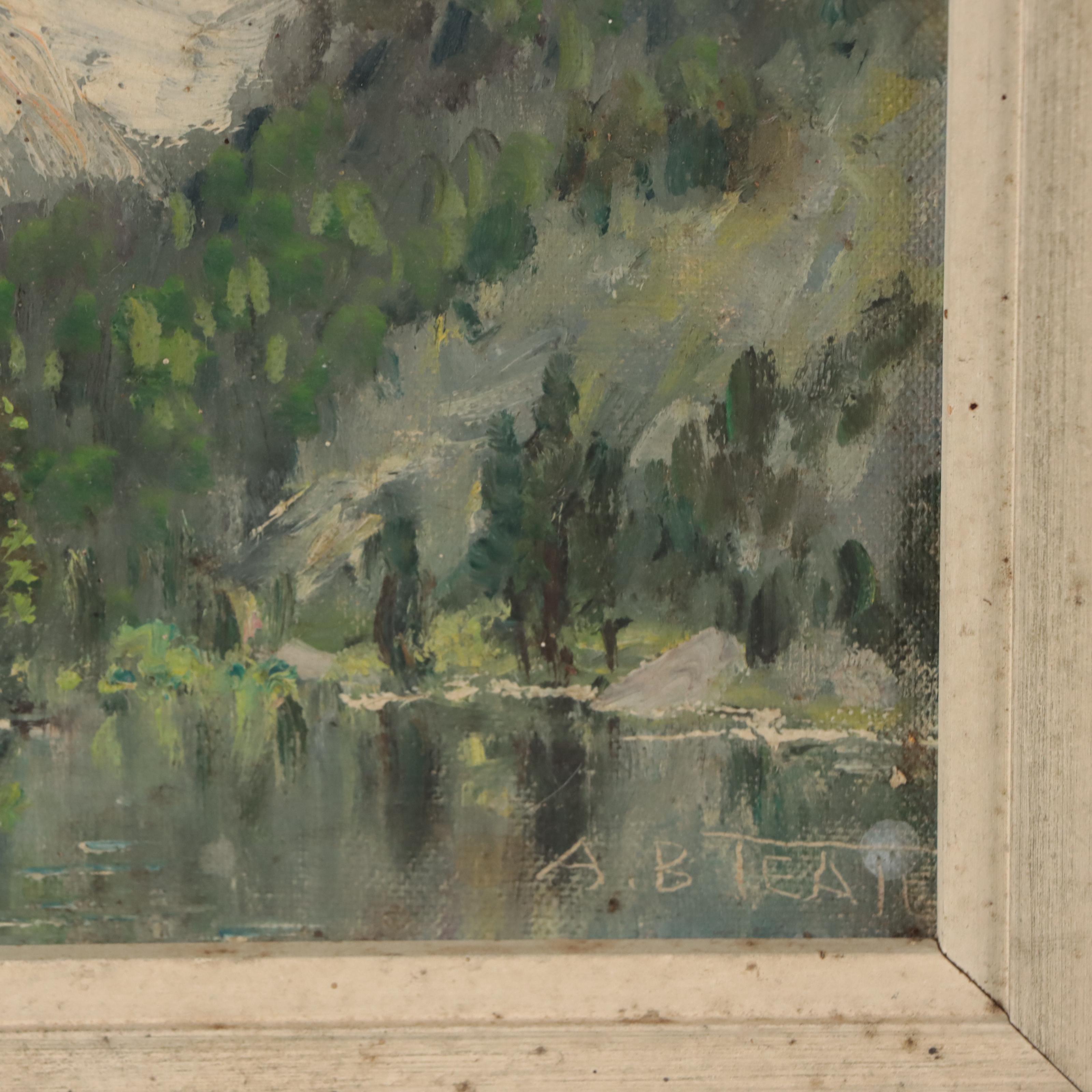 Archie B. Teater Oil Painting of the Grand Tetons, 1957