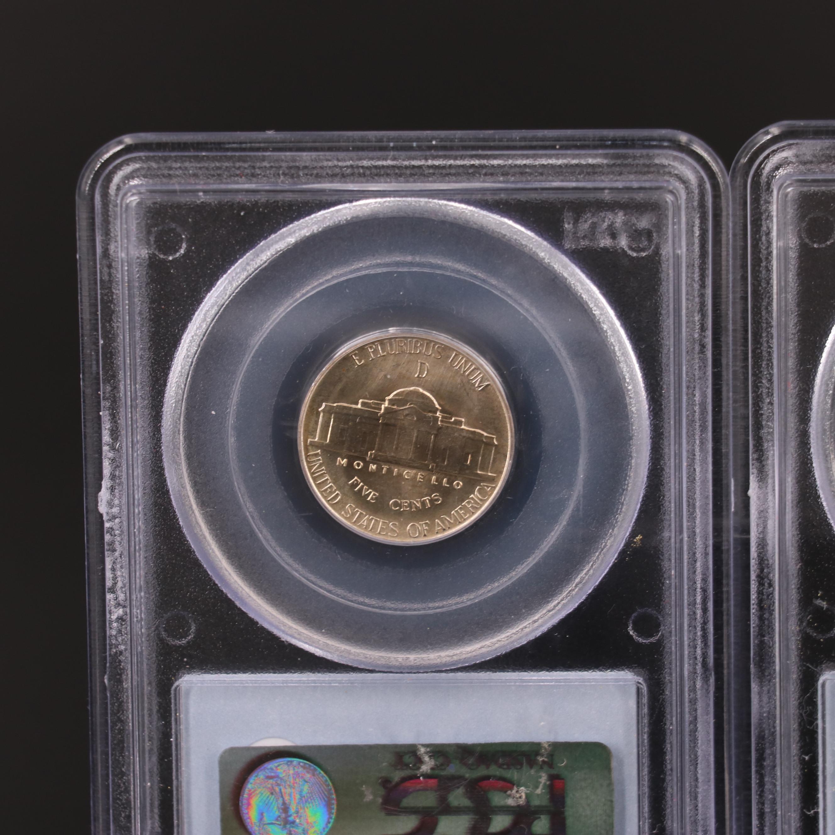 PCGS MS66 1943-S and 1944-D Wartime Silver-Alloy Nickels