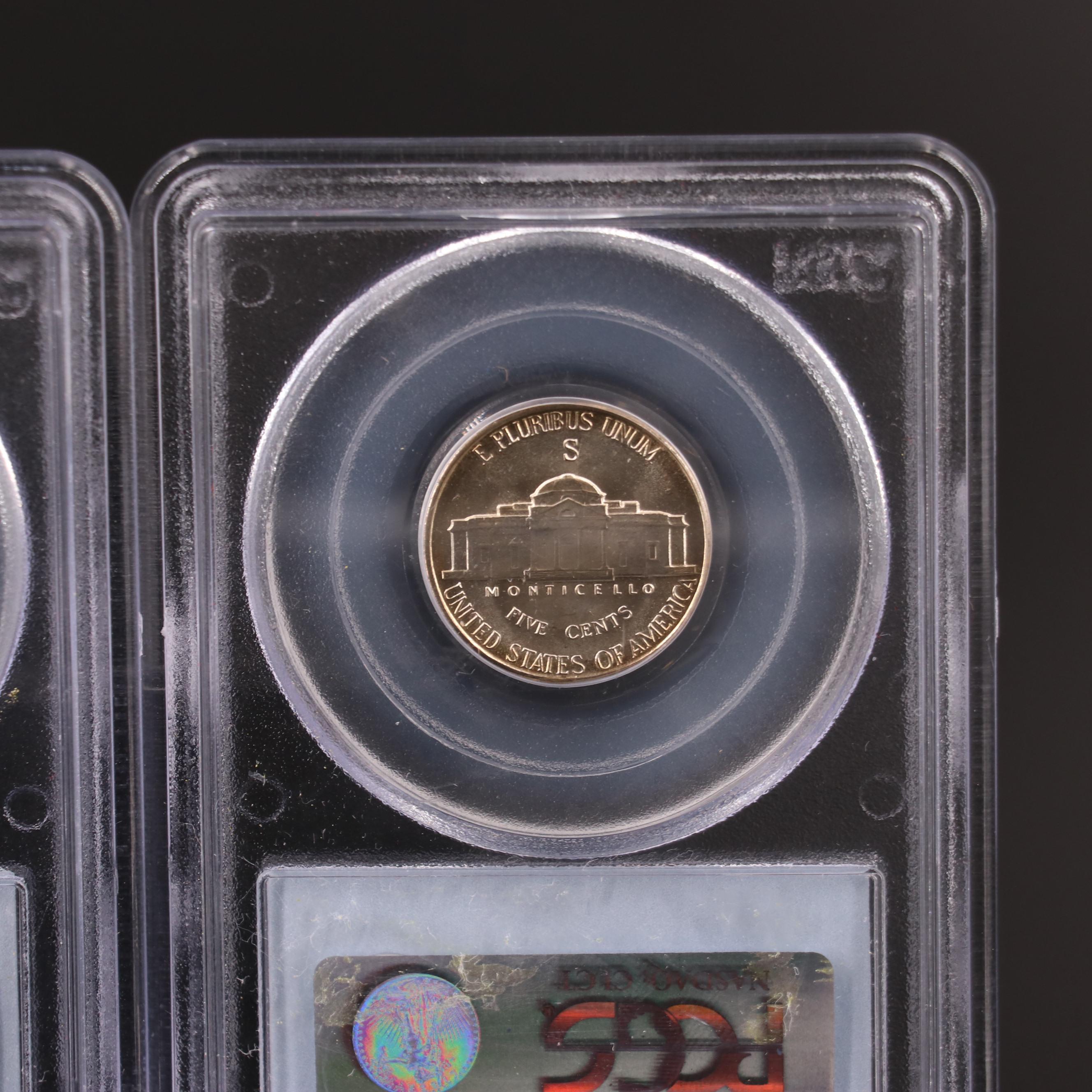 PCGS MS66 1943-S and 1944-D Wartime Silver-Alloy Nickels