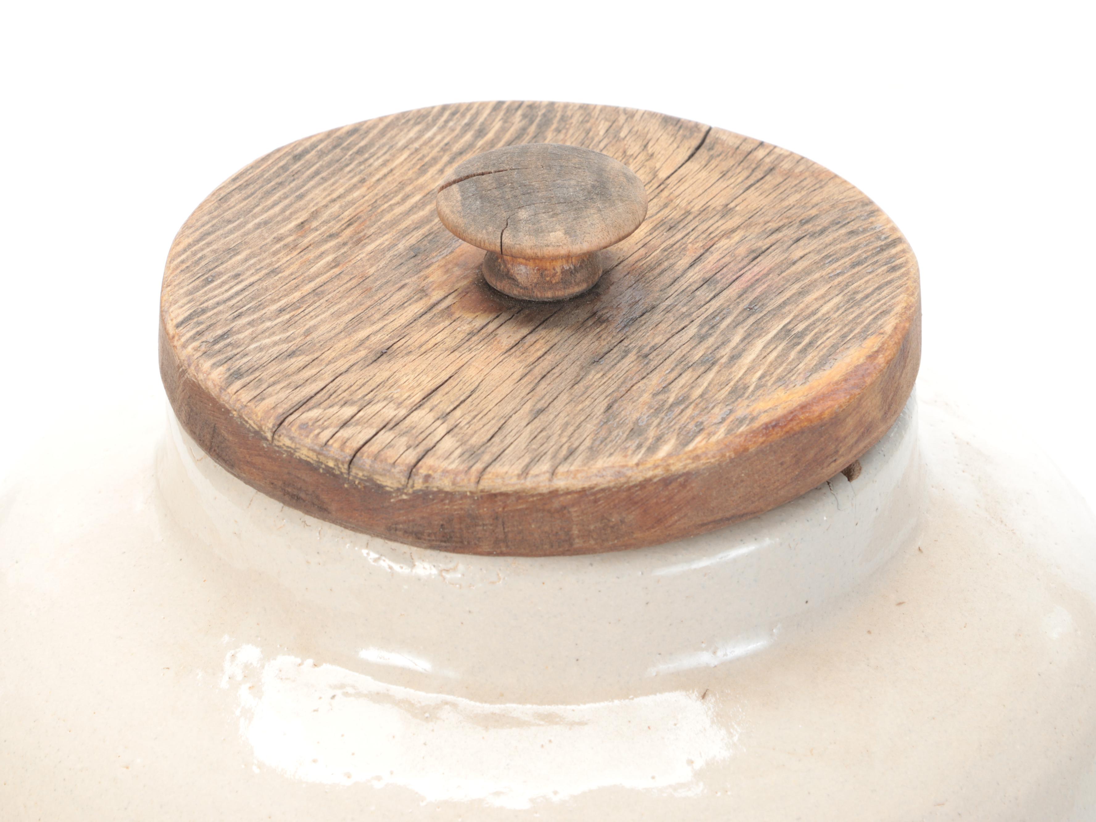Two Tone Salt Glazed Stoneware Water Cooler, Mid to Late 20th Century
