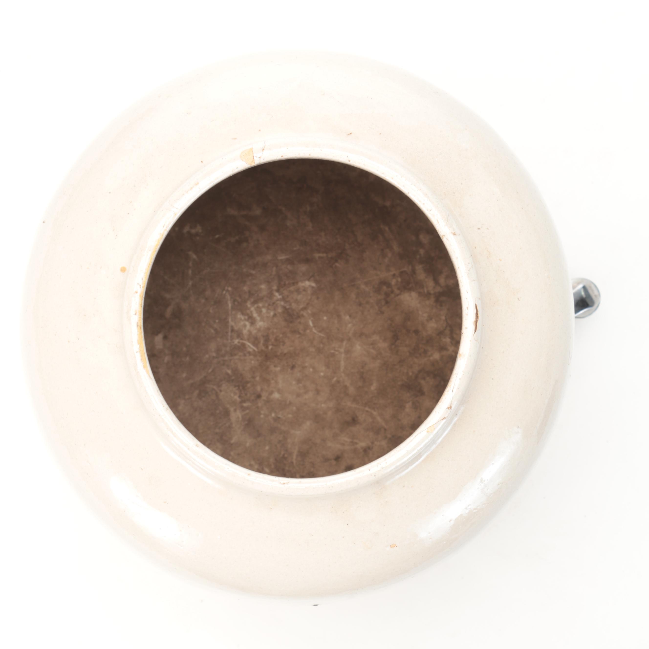 Two Tone Salt Glazed Stoneware Water Cooler, Mid to Late 20th Century