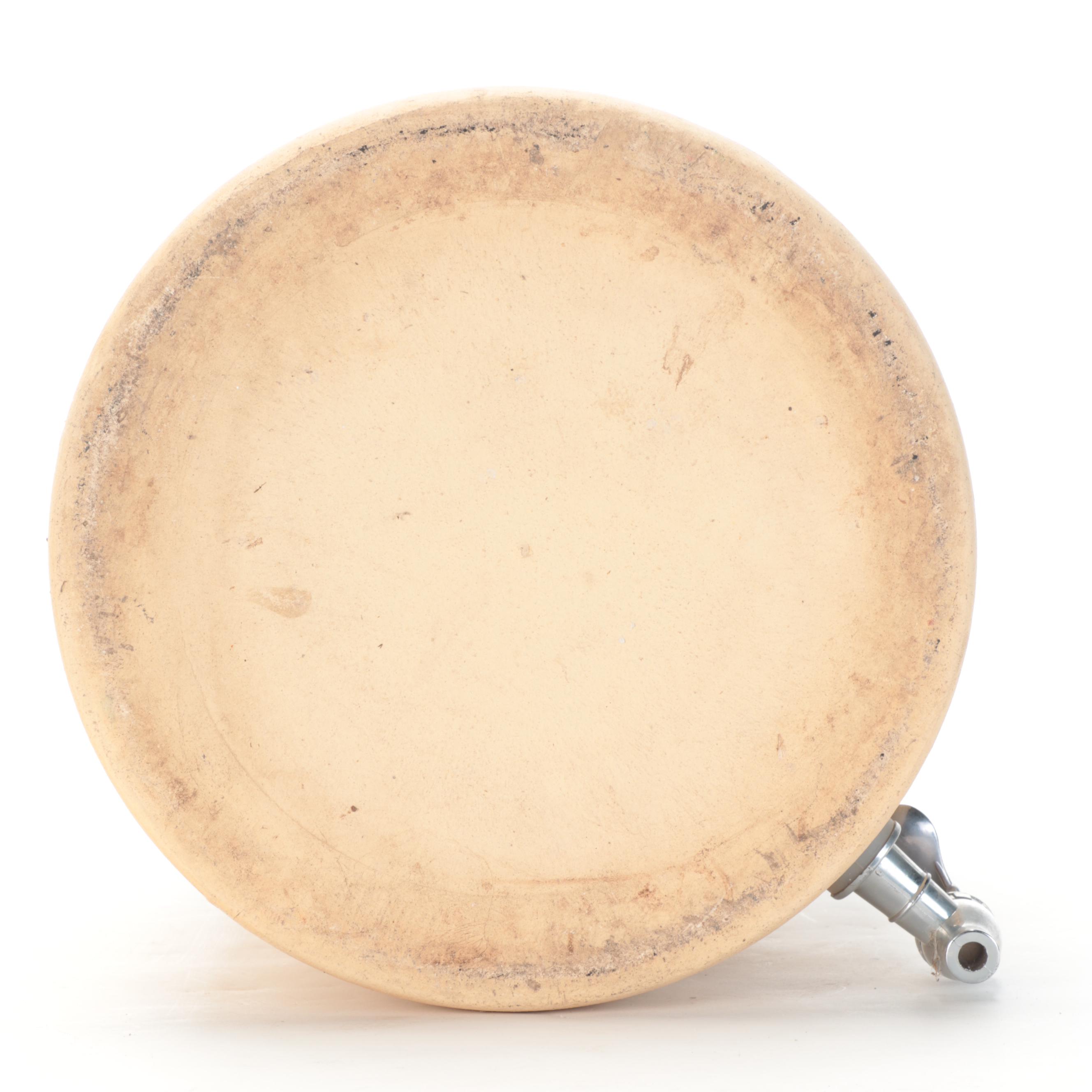 Two Tone Salt Glazed Stoneware Water Cooler, Mid to Late 20th Century