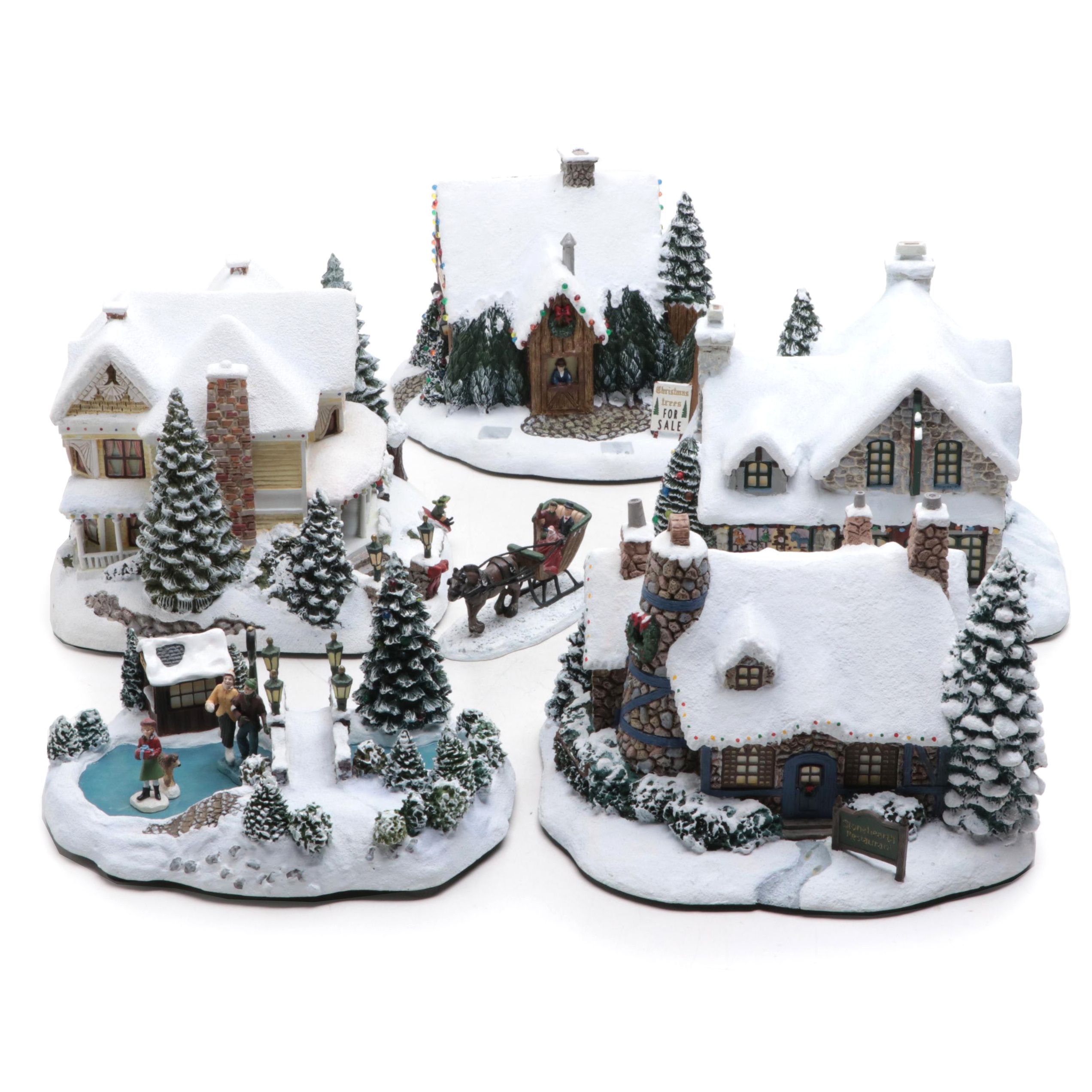 Thomas Kinkade's "Hawthorn Village" Village Christmas Collection Figurines