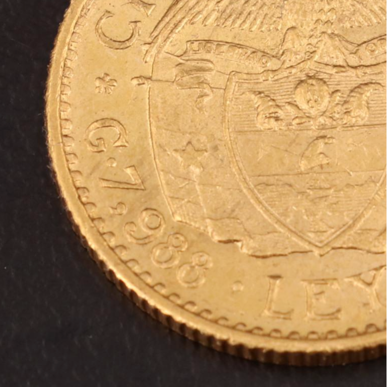 1924 Colombia Five Pesos Gold Coin