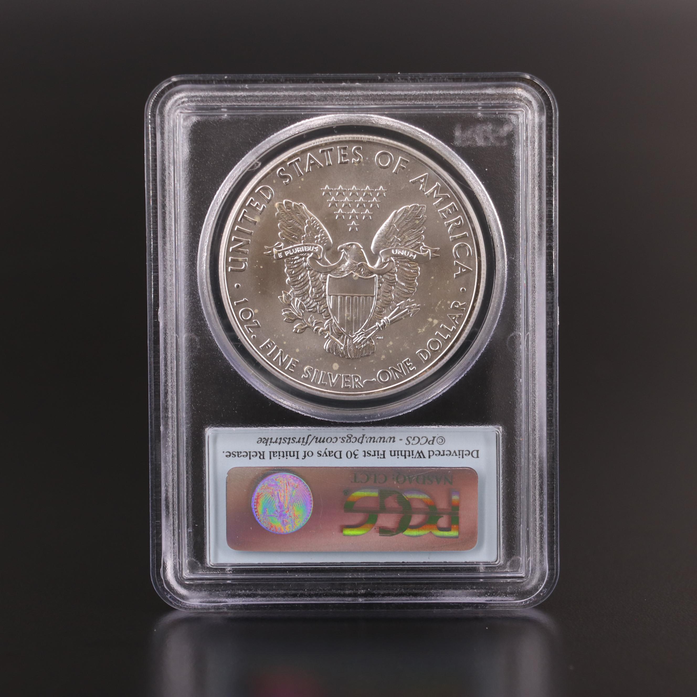 PCGS MS70 25th Anniversary First Strike 2011 American Silver Eagle