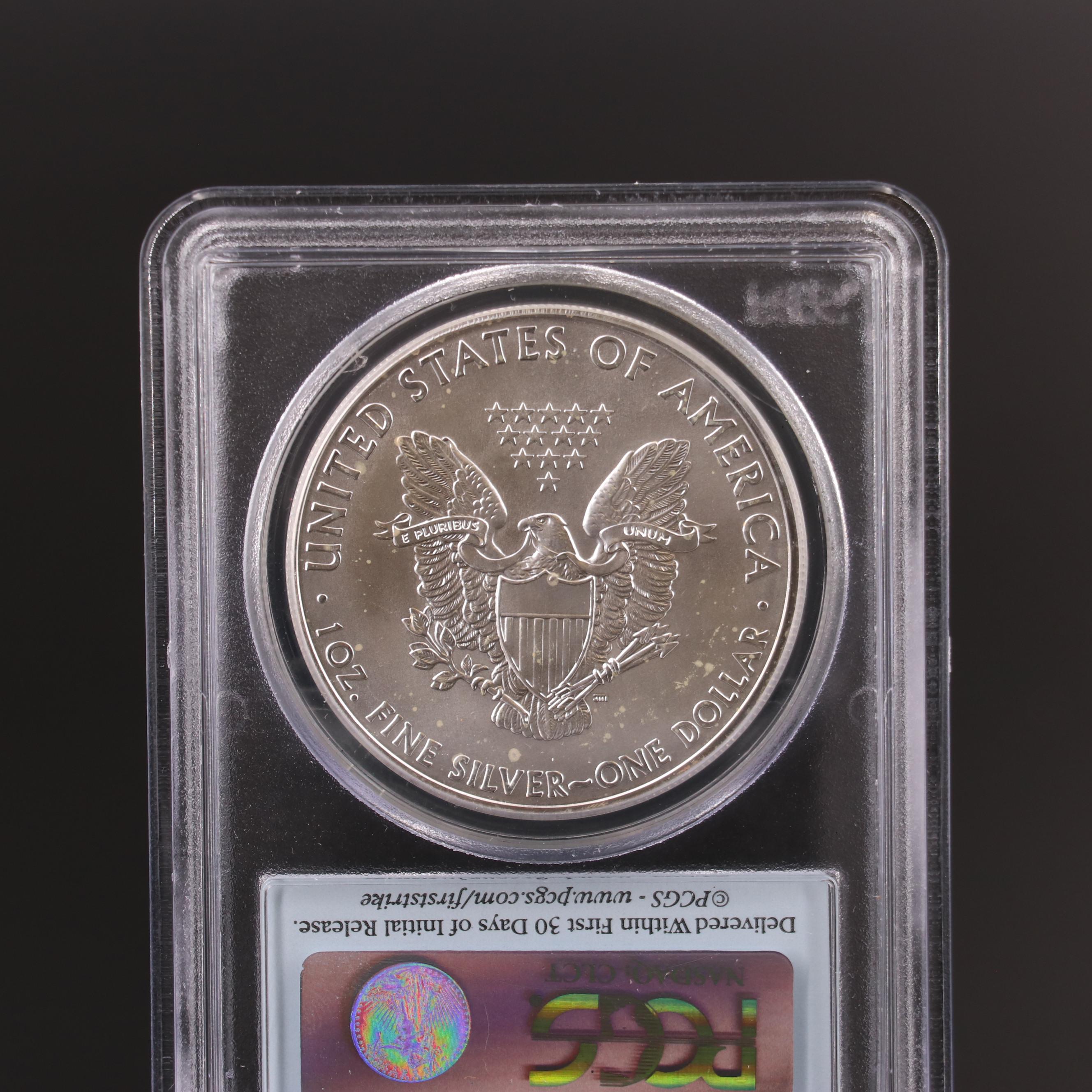 PCGS MS70 25th Anniversary First Strike 2011 American Silver Eagle