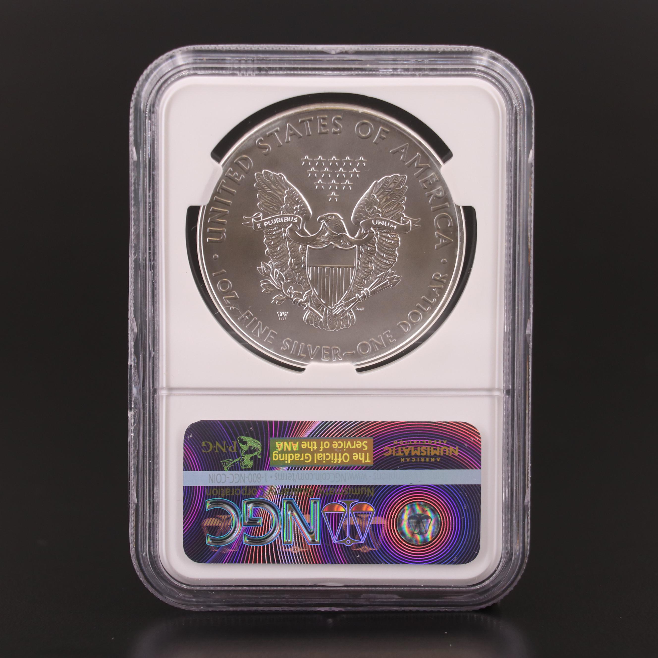 NGC MS70 30th Anniversary 2016-W Burnished American Silver Eagle