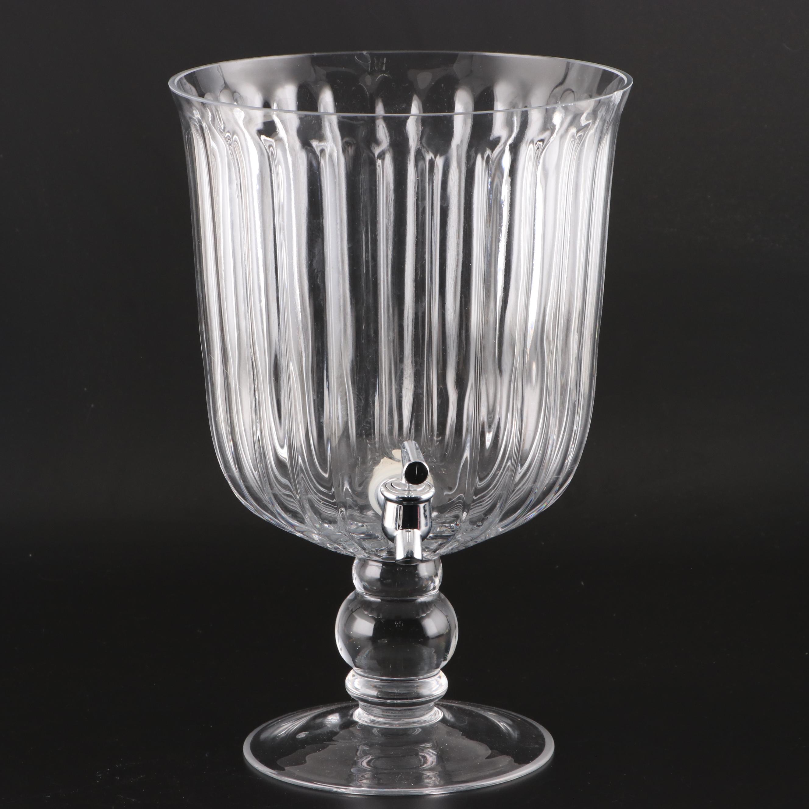 Soga Glass Candy Dish with St. Germain Spritz Glasses and Drink Dispenser