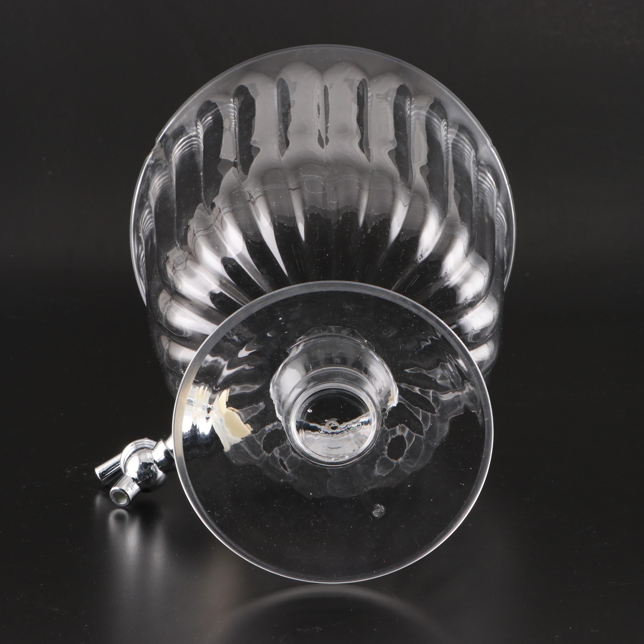 Soga Glass Candy Dish with St. Germain Spritz Glasses and Drink Dispenser