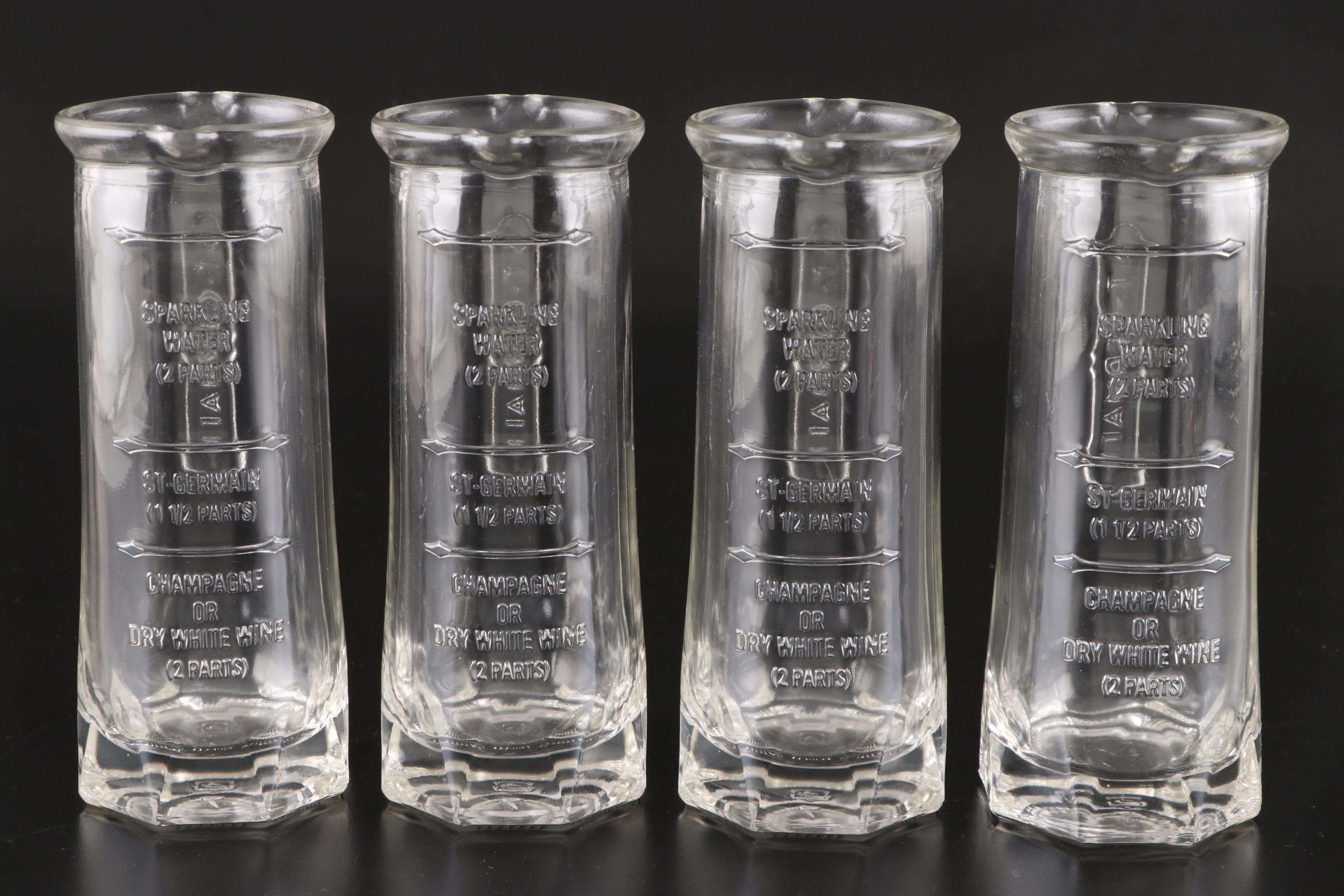 Soga Glass Candy Dish with St. Germain Spritz Glasses and Drink Dispenser