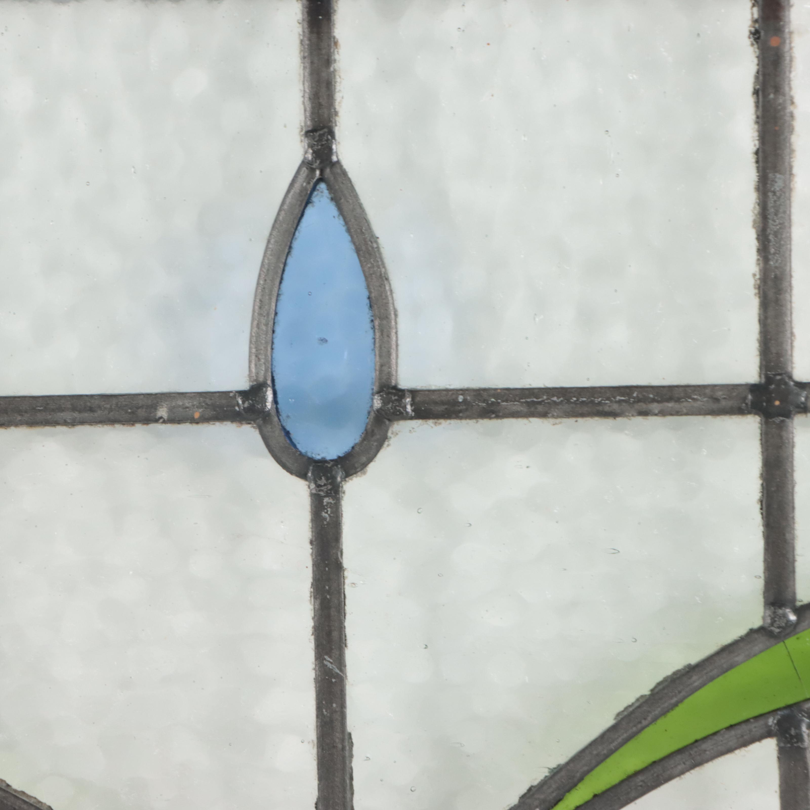 Art Nouveau Style Stained Glass Wall Hanging