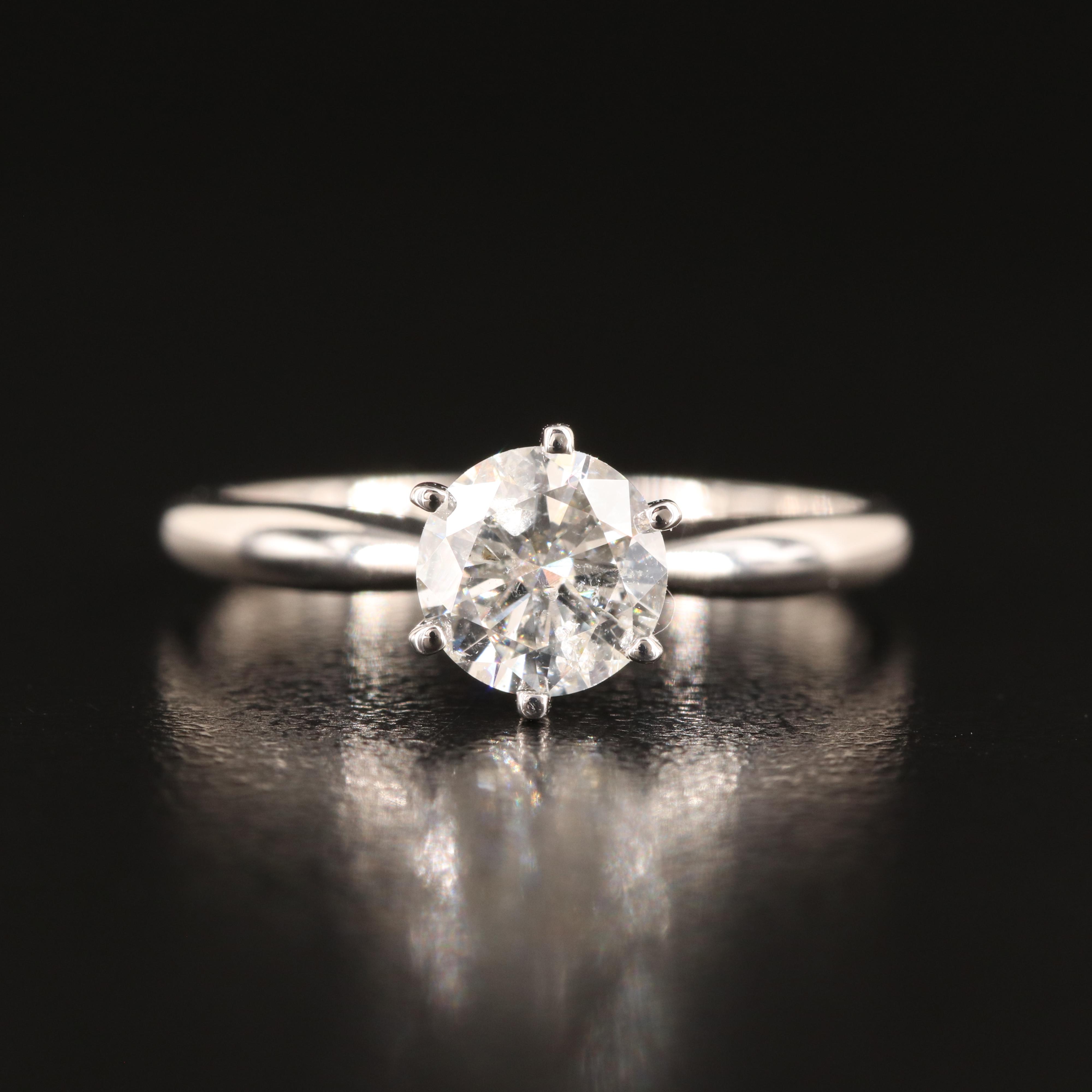 14K 0.88 CT Diamond Solitaire Ring