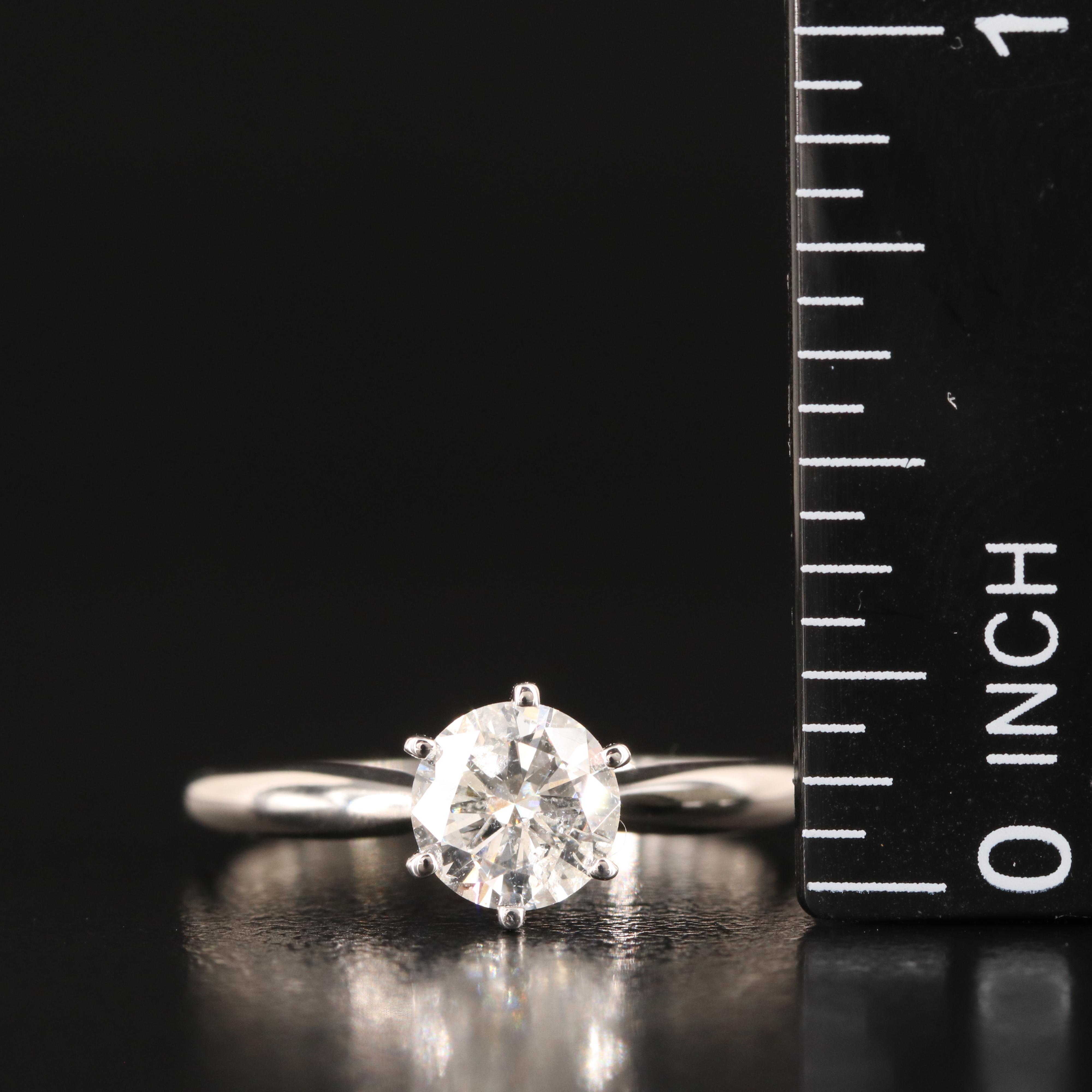 14K 0.88 CT Diamond Solitaire Ring