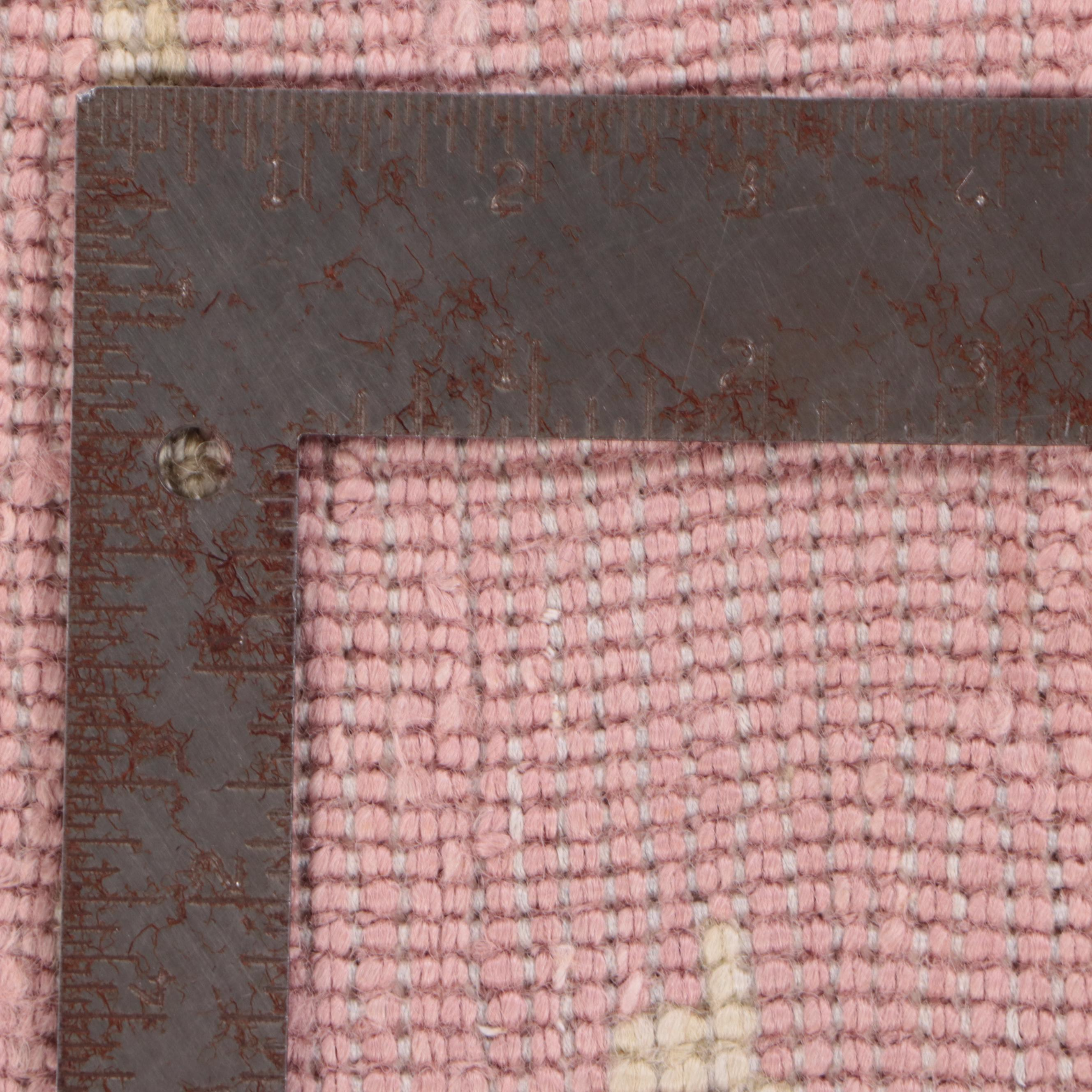 7'11 x 9'7 Hand-Knotted Indian Abstract Modern Area Rug