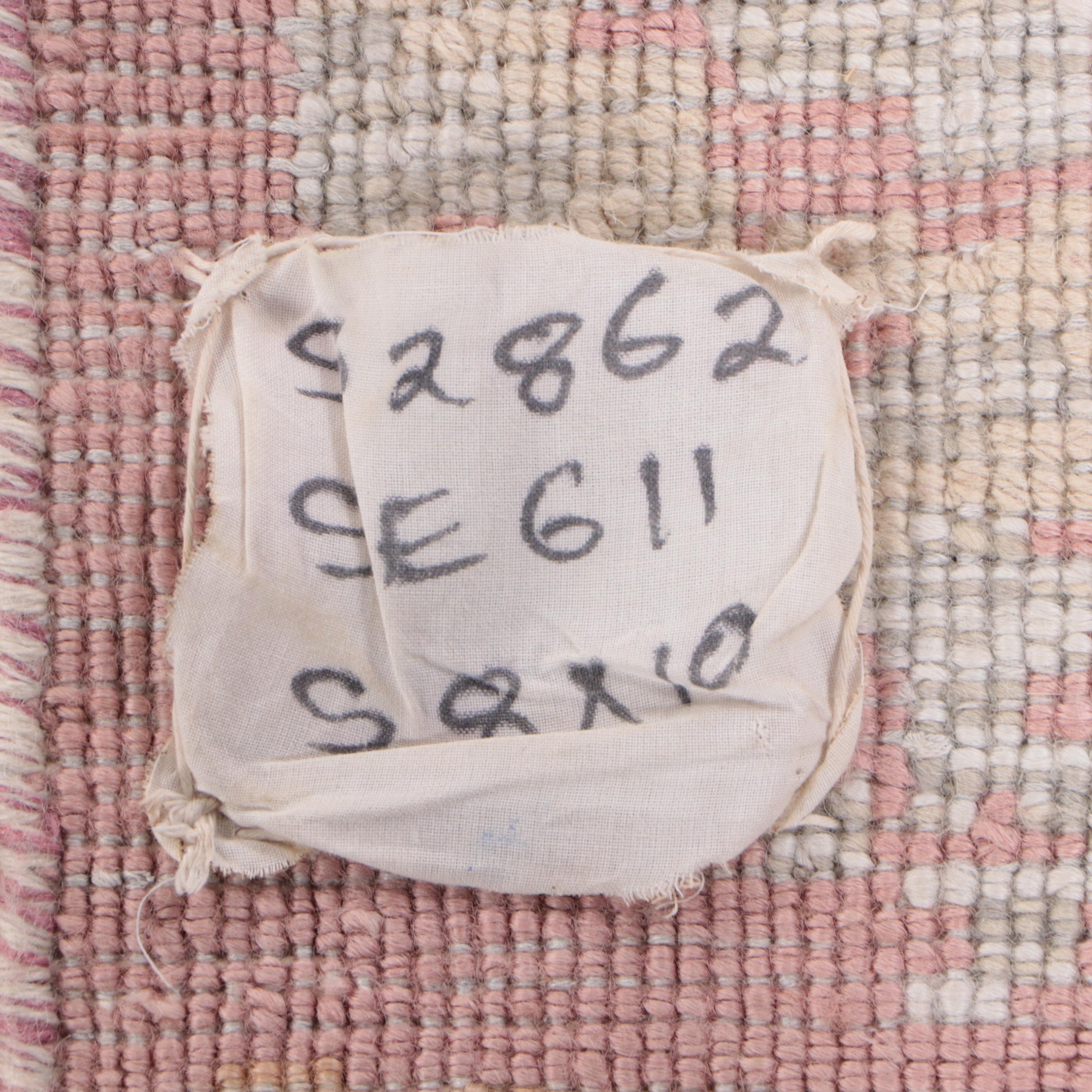 7'11 x 9'7 Hand-Knotted Indian Abstract Modern Area Rug