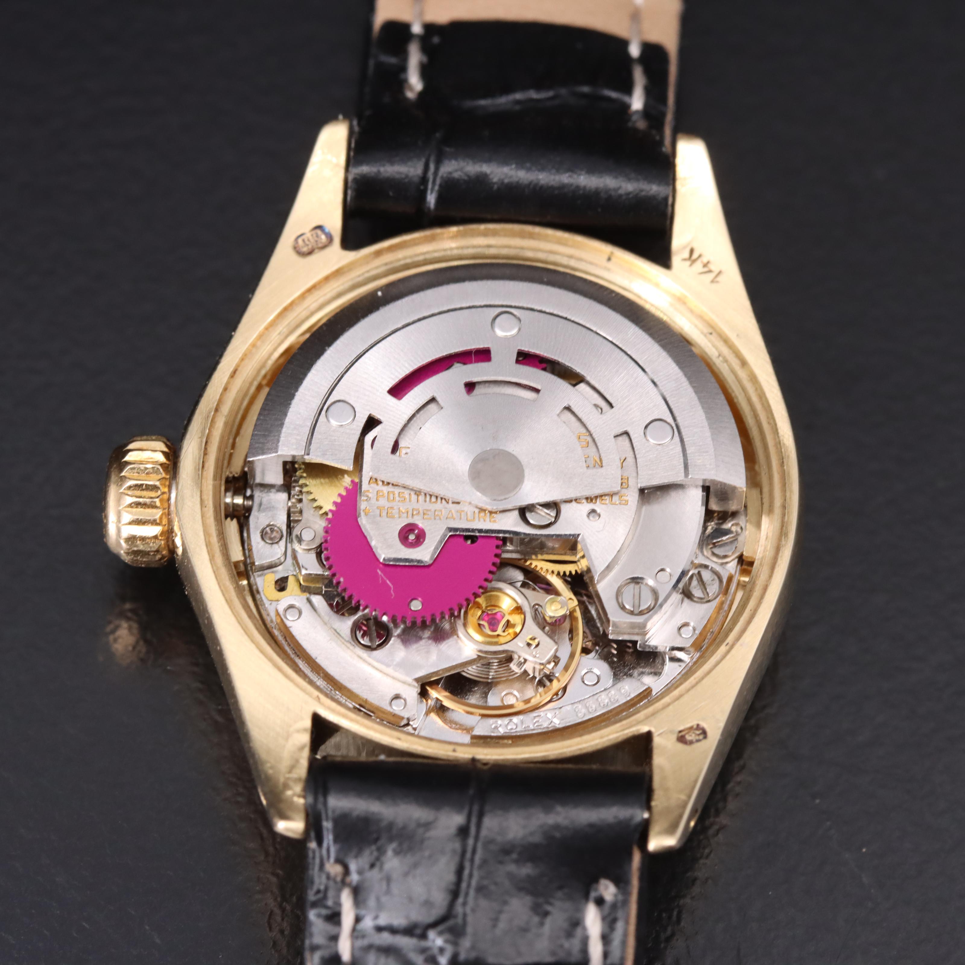 1978 14K and Diamond Rolex Oyster Perpetual Watch