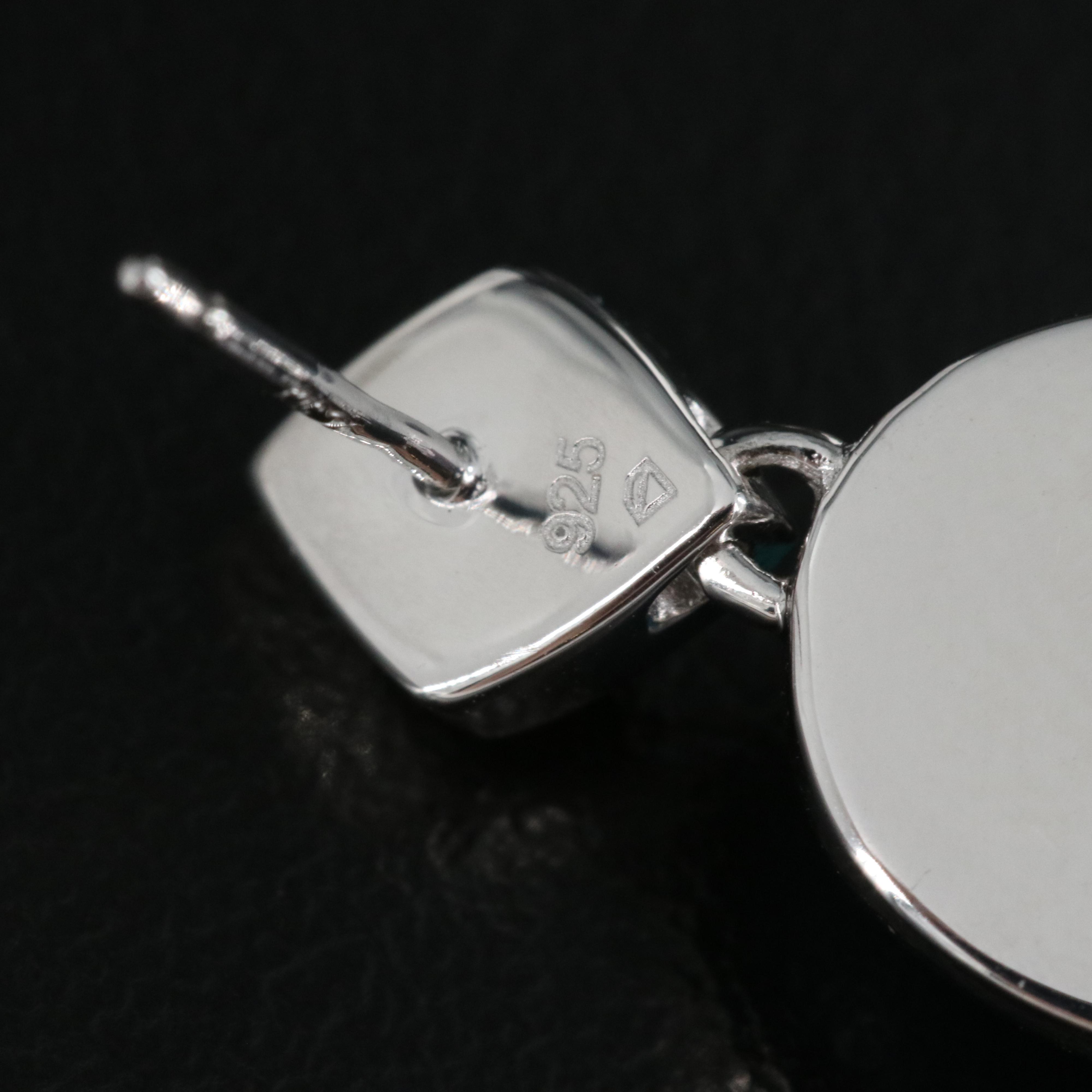 Sterling Turquoise and White Topaz Earrings