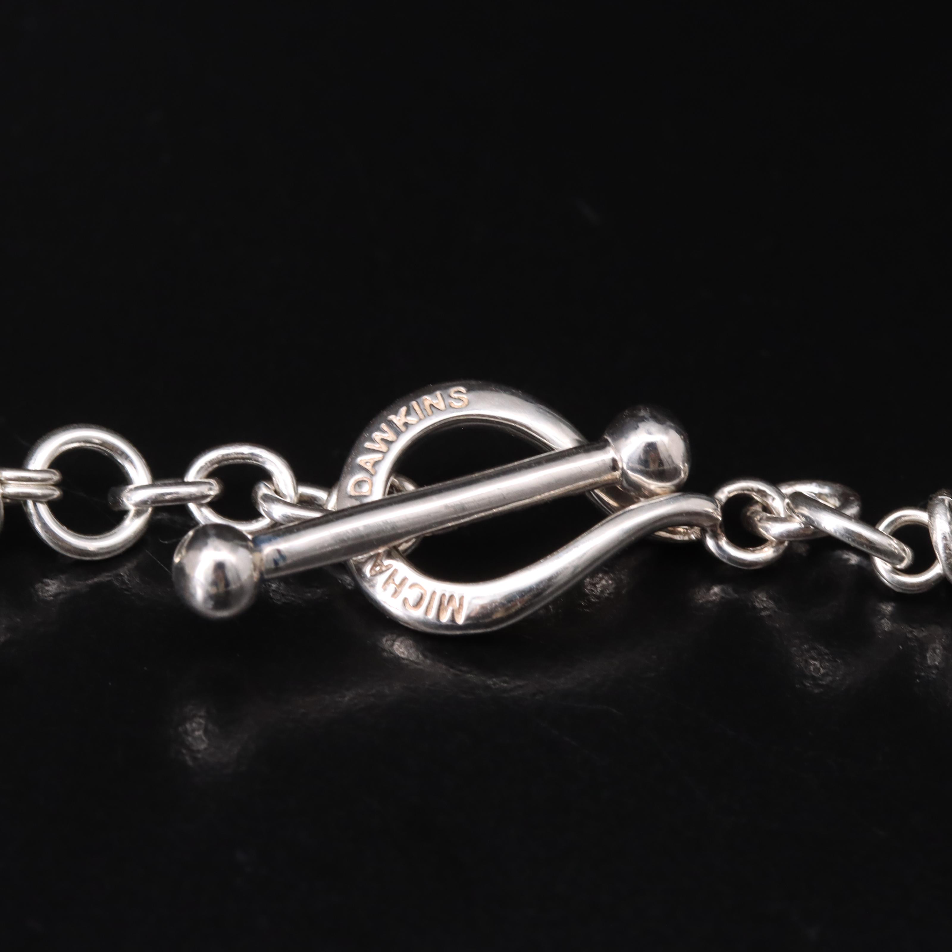 Michael Dawkins Sterling Quartz Doublet and Gemstone Necklace