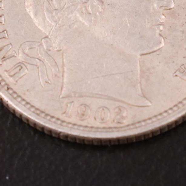 1902-O Barber Silver Dime