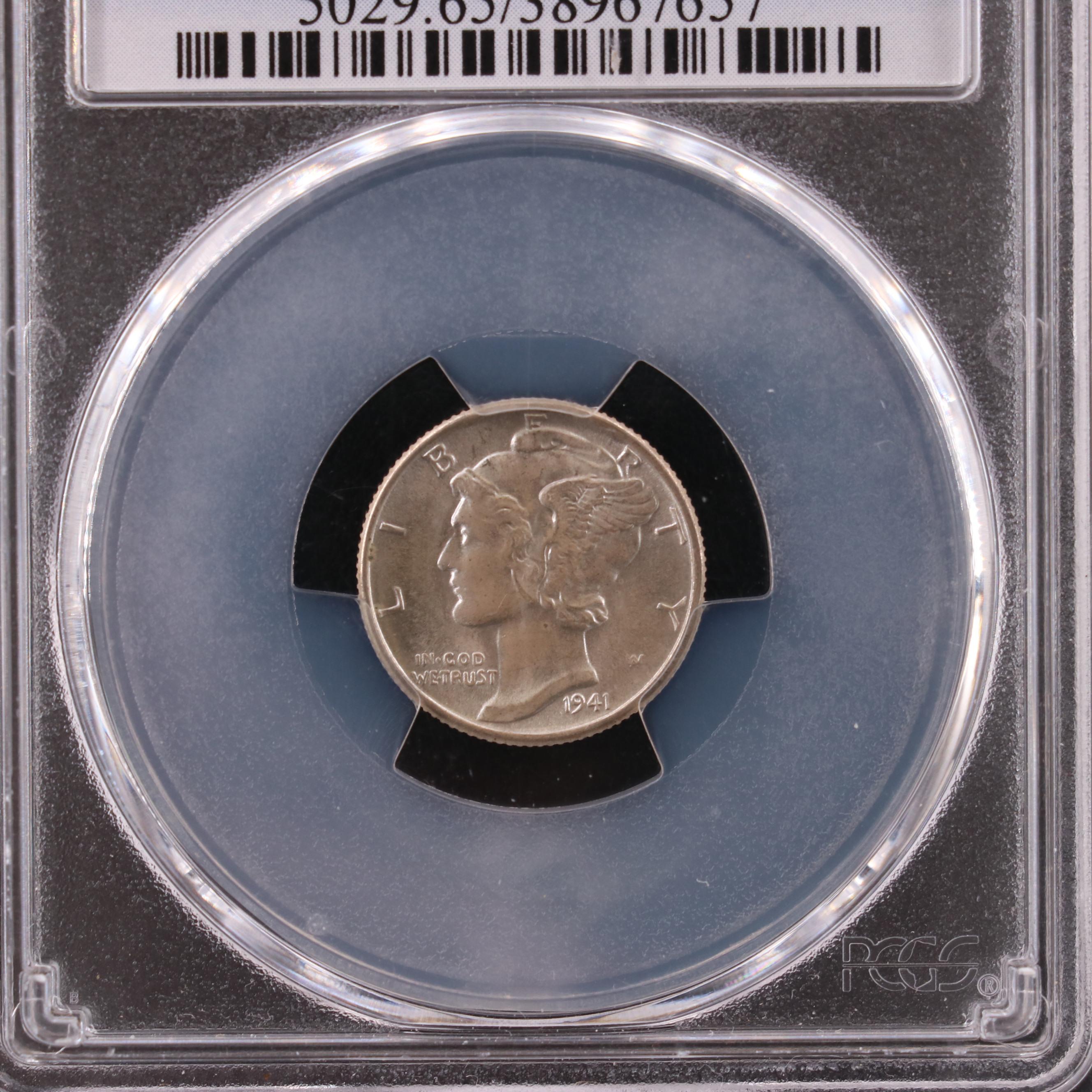 PCGS MS65FB 1941 Mercury Dime