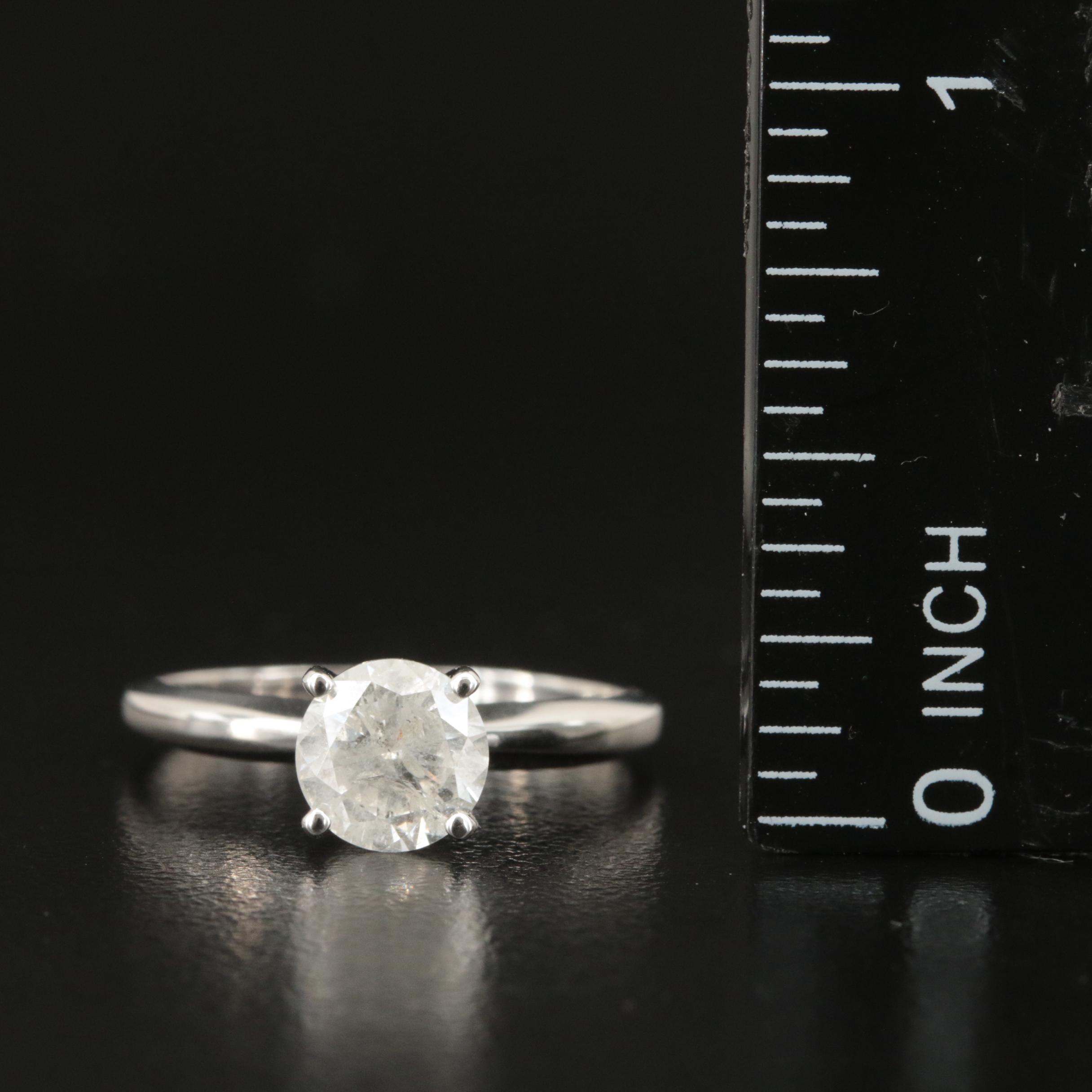 14K 1.28 CT Diamond Solitaire Ring