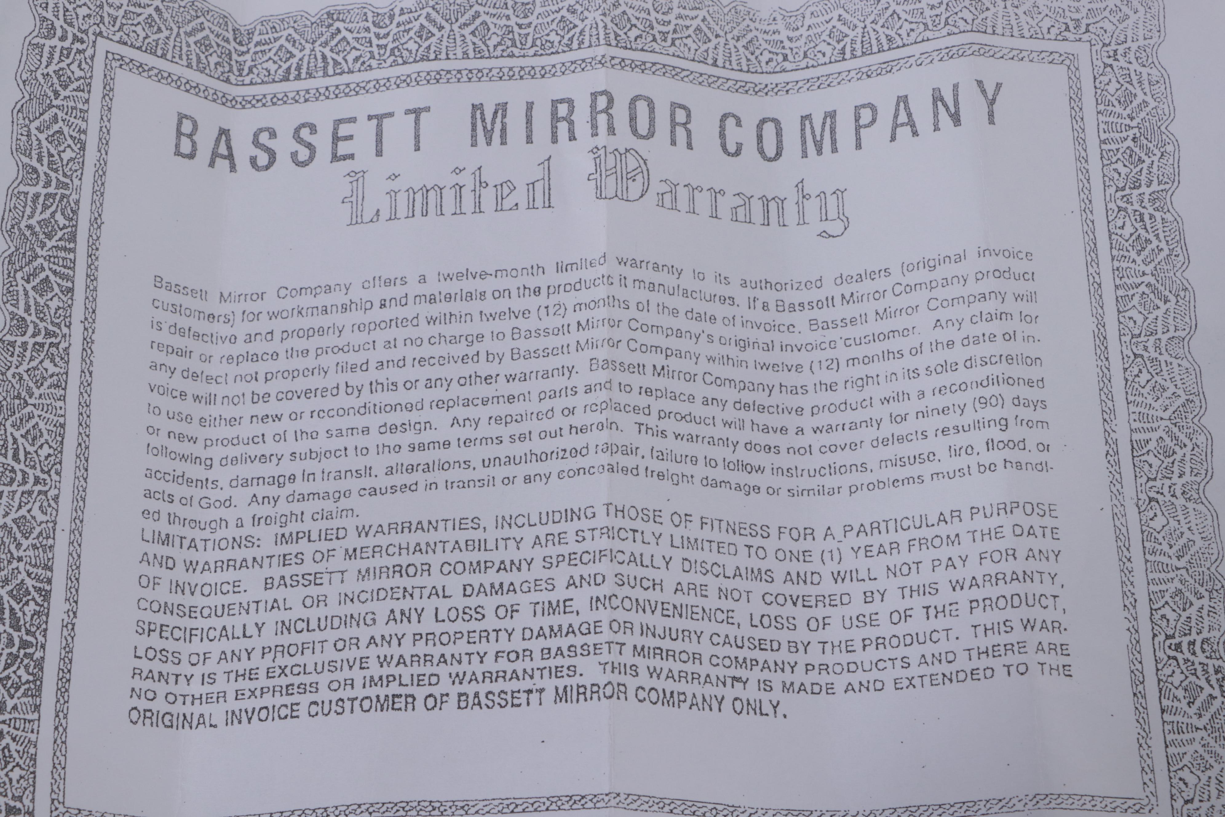 Pair of Bassett "Borghese" MIrrored, Silver-Gilt, and Granite Top Nightstands