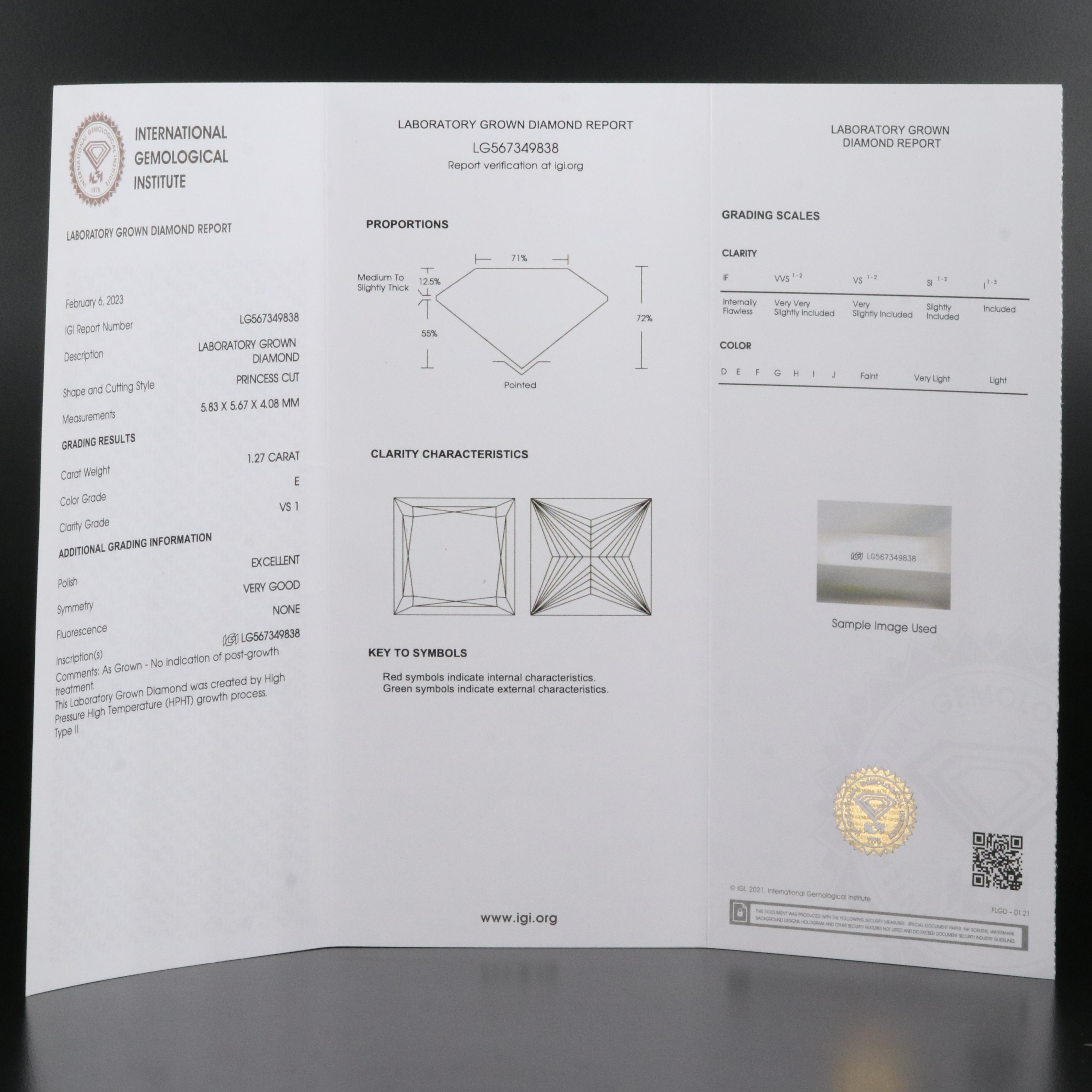 14K 2.47 CTW Lab Grown Diamond Stud Earrings with IGI Reports