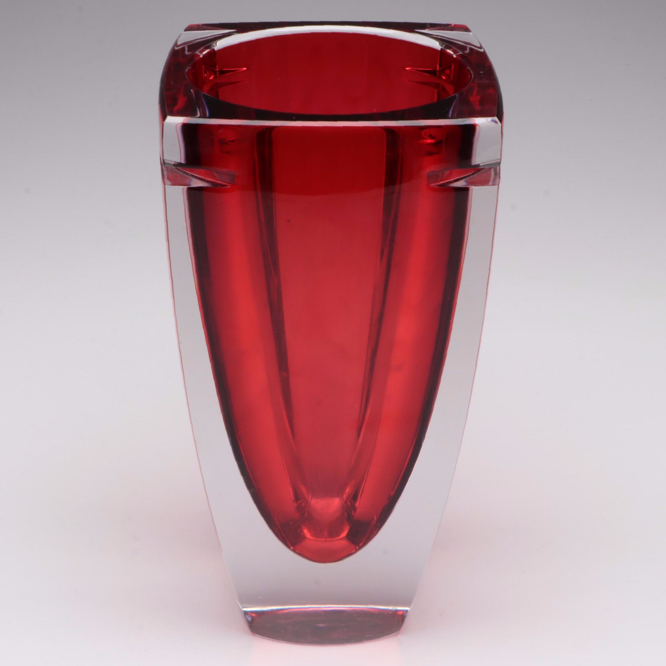 Waterford Crystal "Metra Red" Vase, 2004-2010