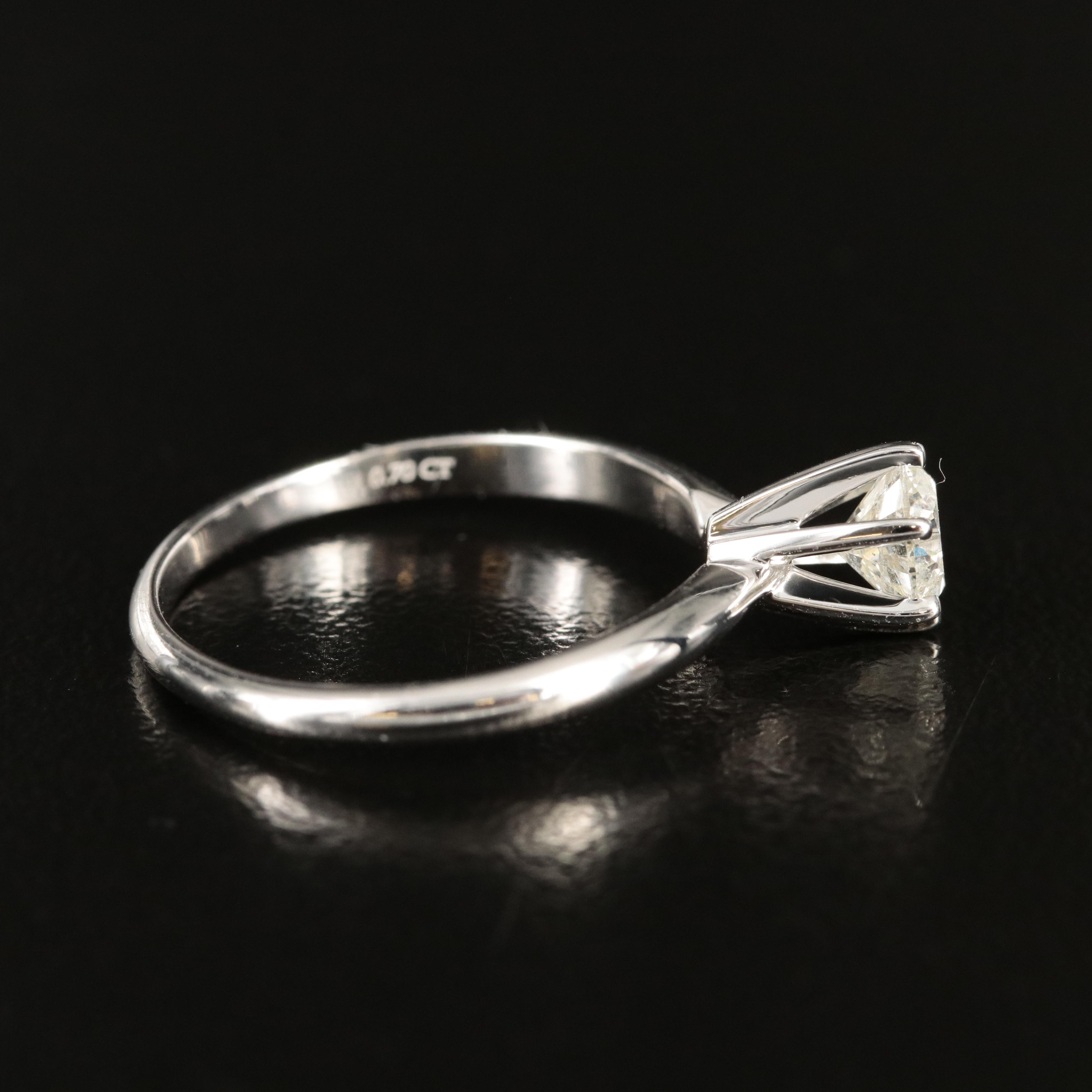 14K 0.71 CT Diamond Solitaire Ring