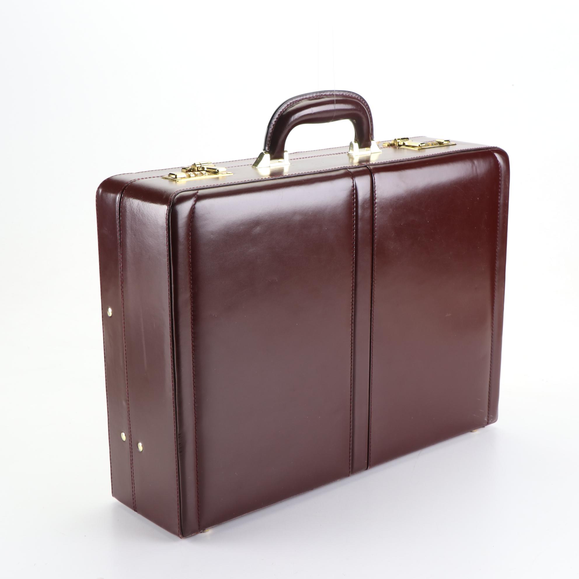 Dilana Locking Leather Briefcase
