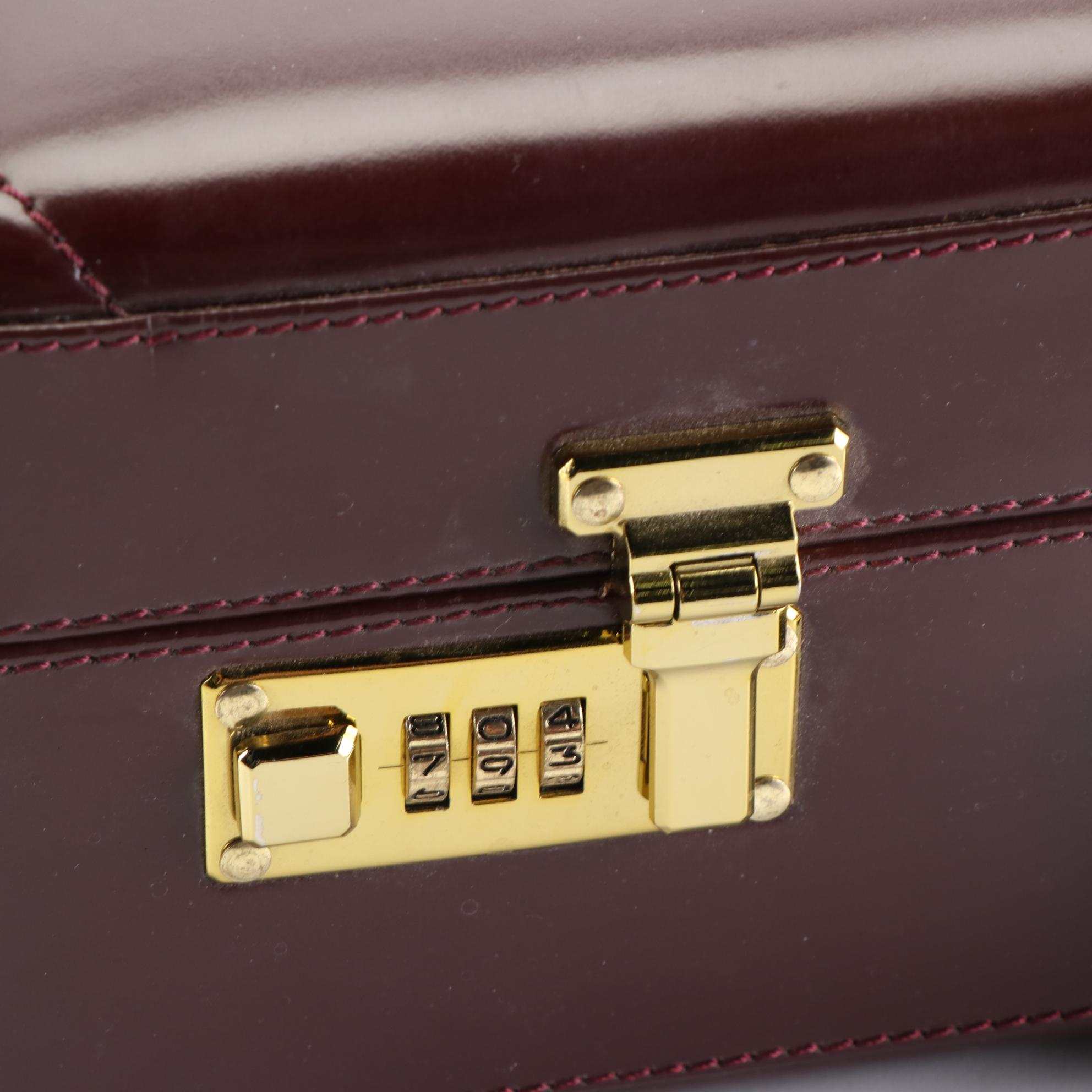 Dilana Locking Leather Briefcase