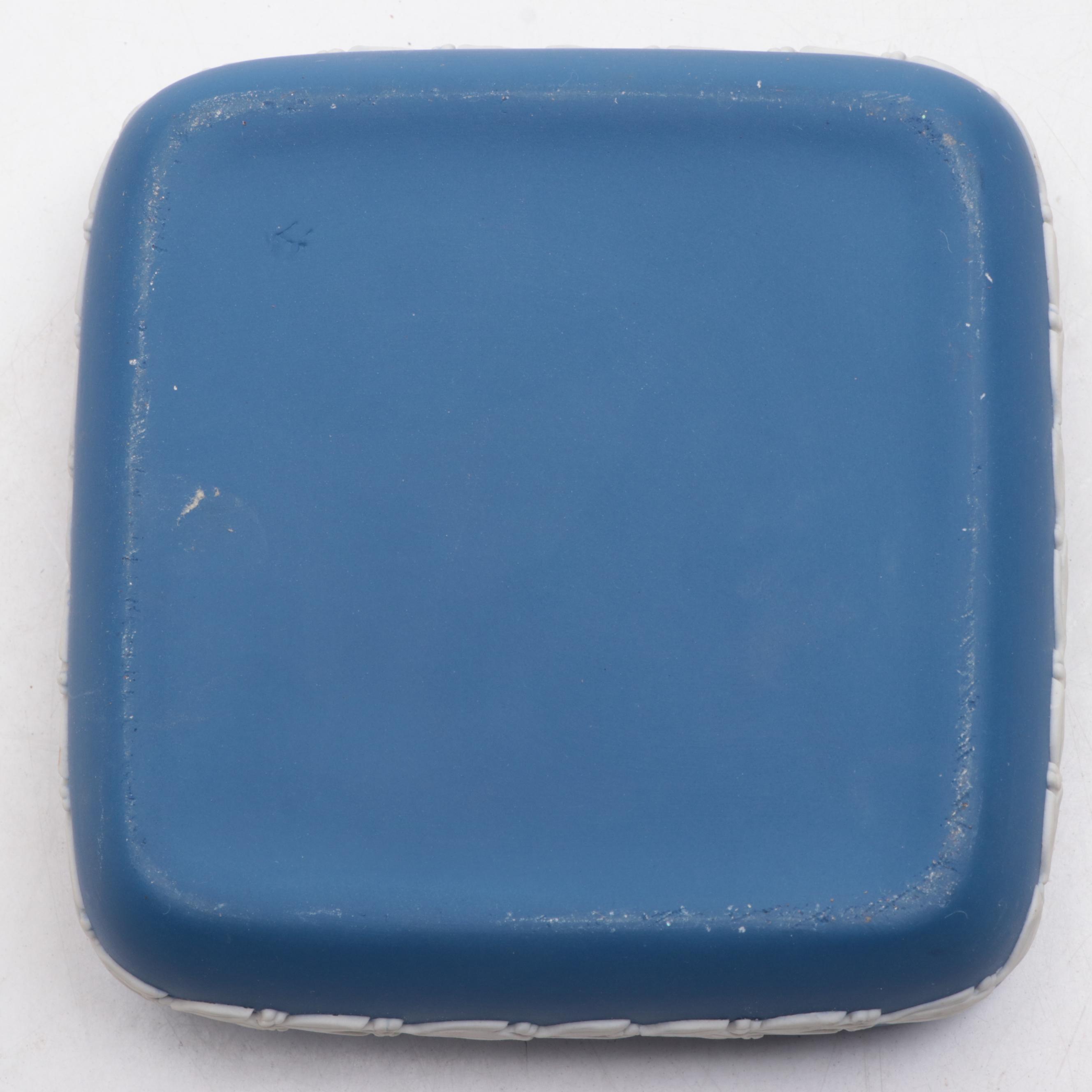 Crown Devon Tobacco Jar with Fox Hunt Scene and Wedgwood Silver Jubilee Box