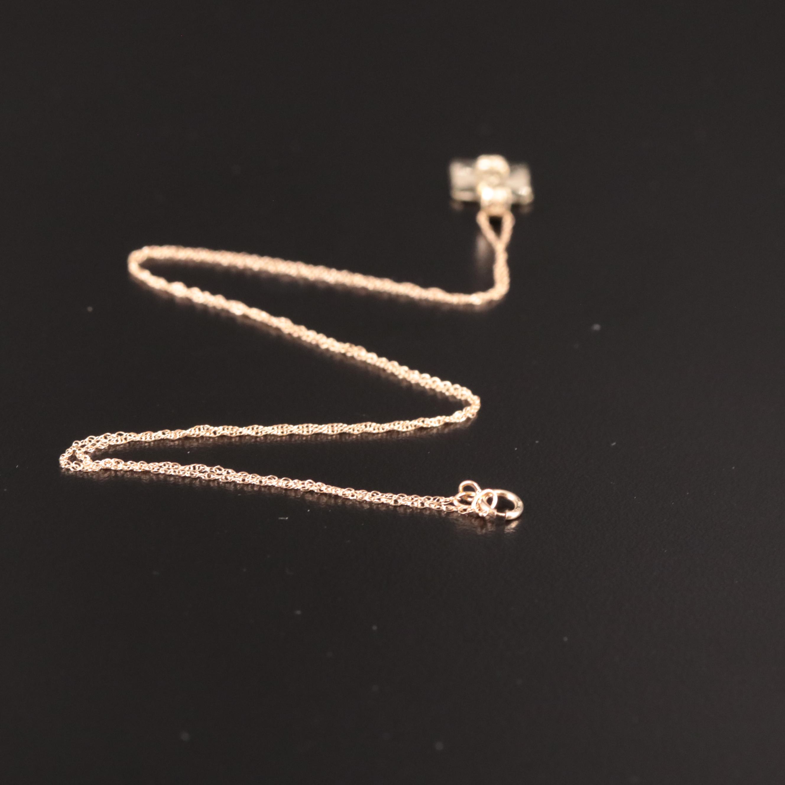 14K Religious Pendant Necklace