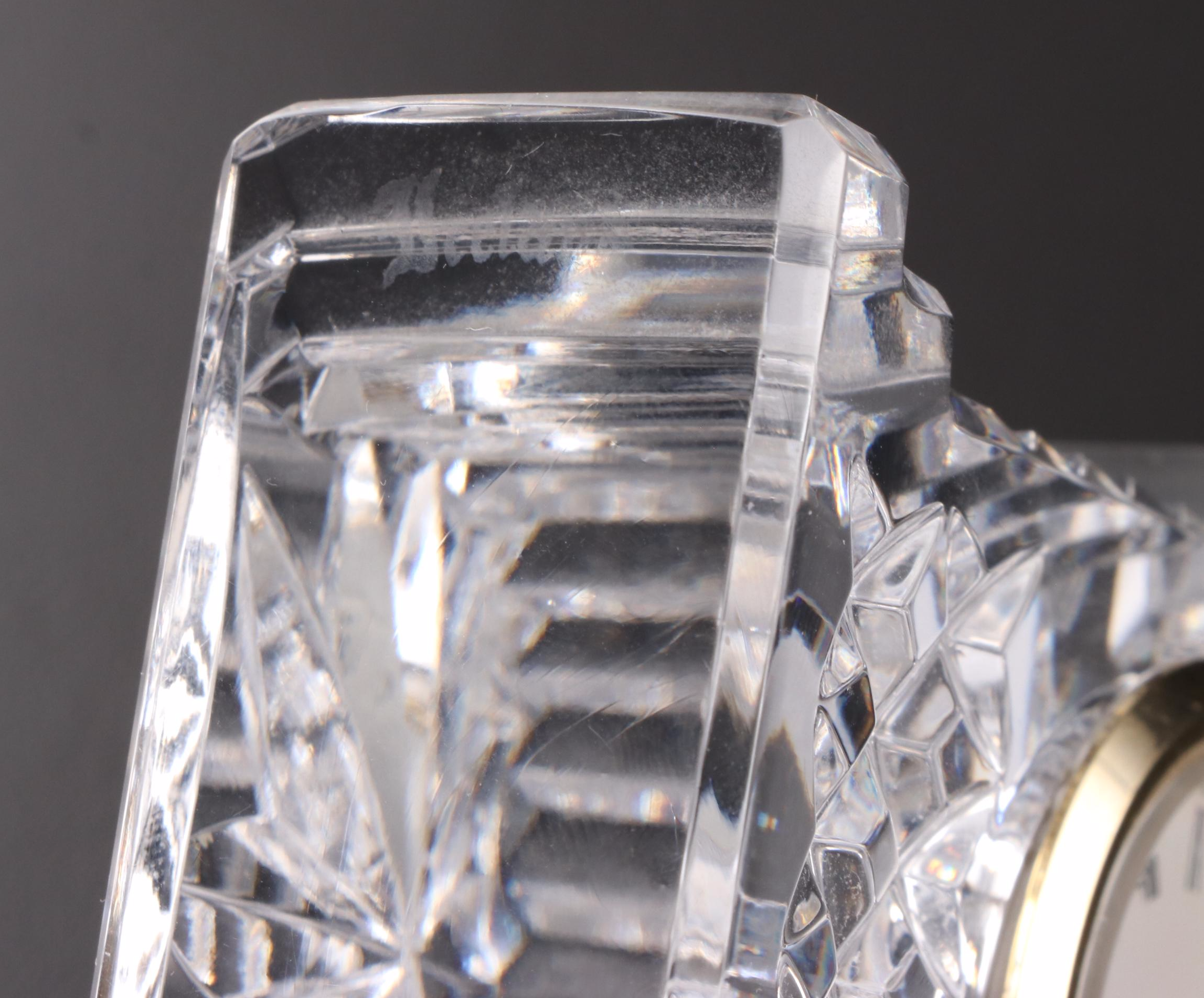 Orrefors Crystal "Love Birds" vase with Waterford Crystal "Carriage" Clock