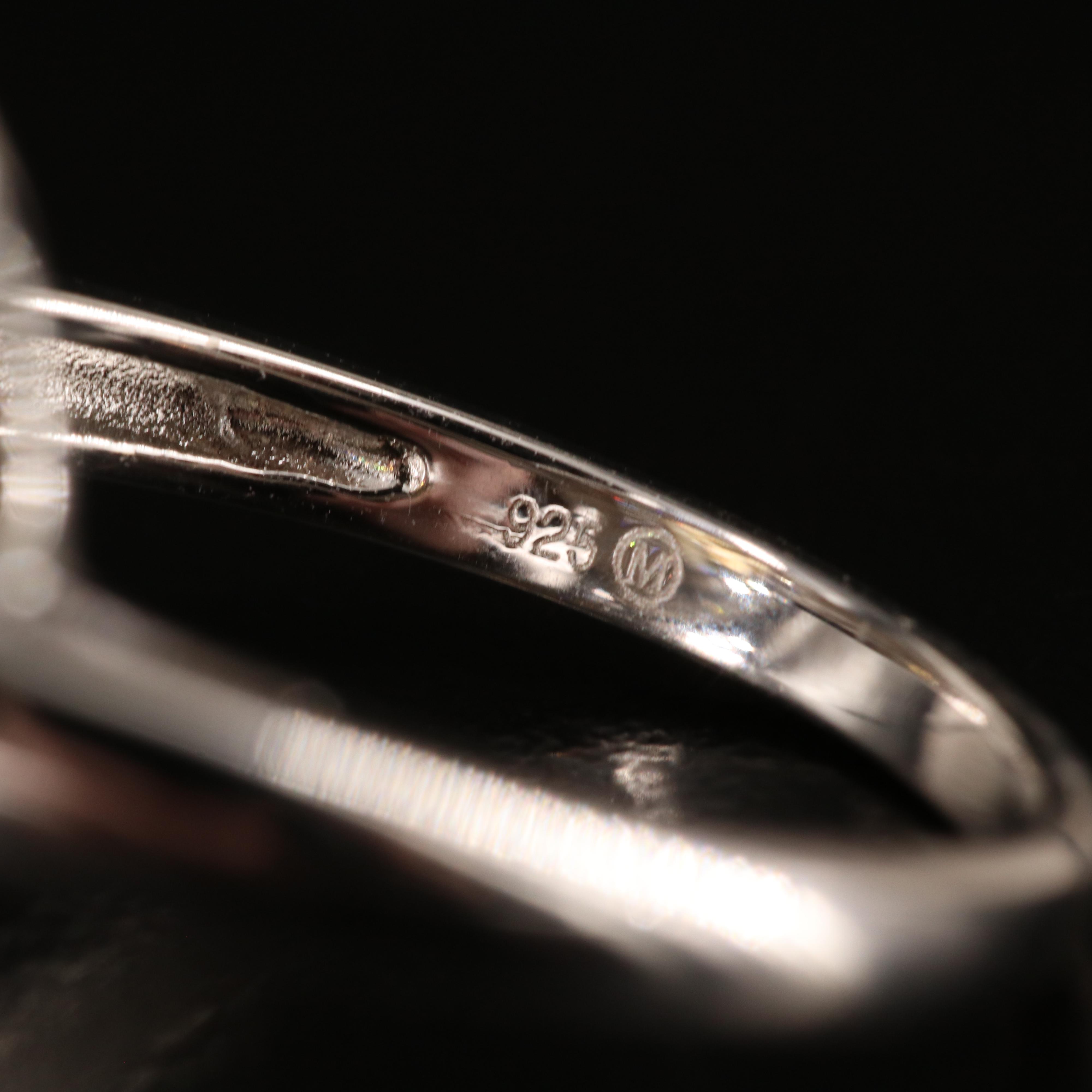 Sterling Citrine and White Sapphire Teardrop Ring