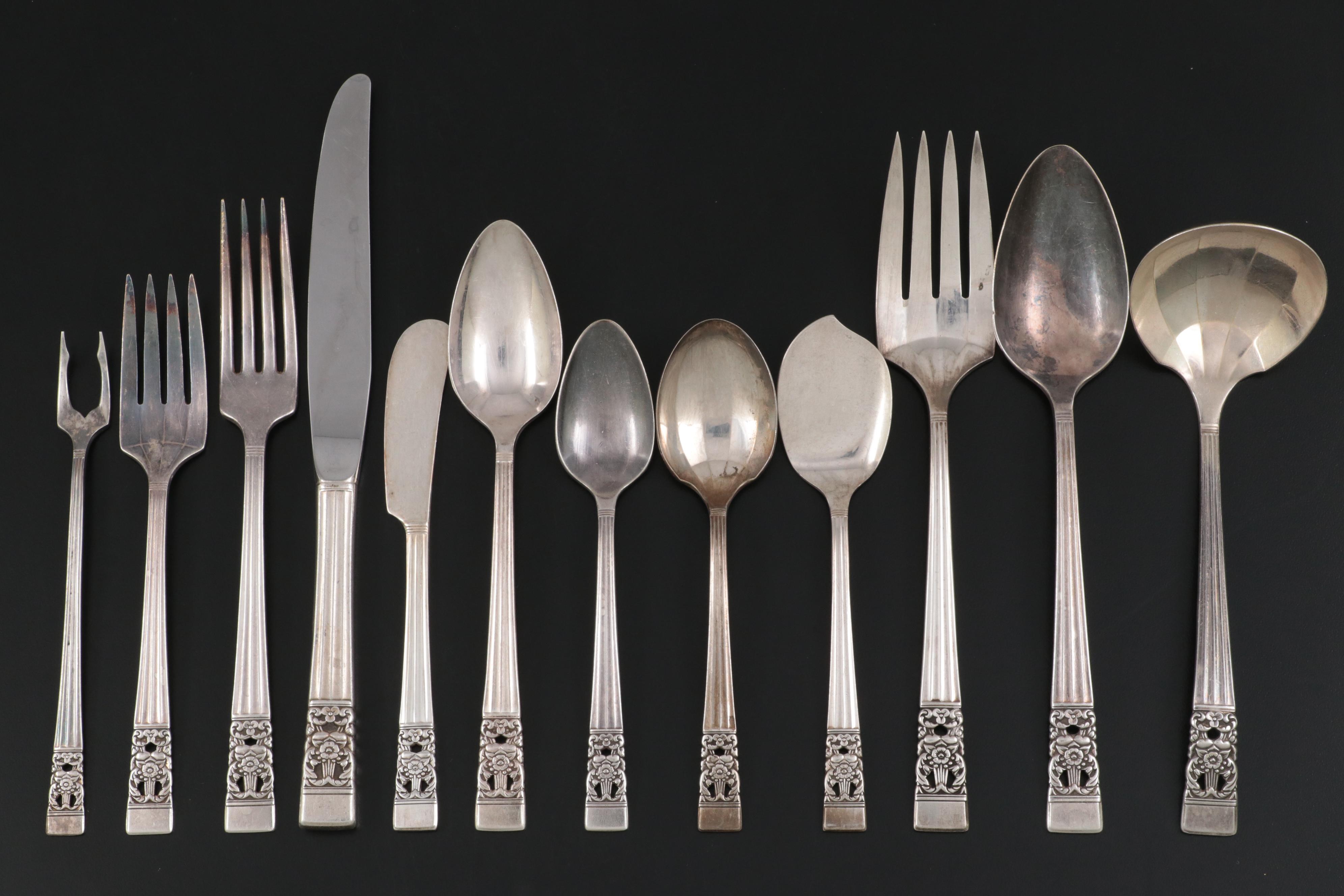 Oneida Community Silver Plate "Coronation" Flatware and Serving Utensils