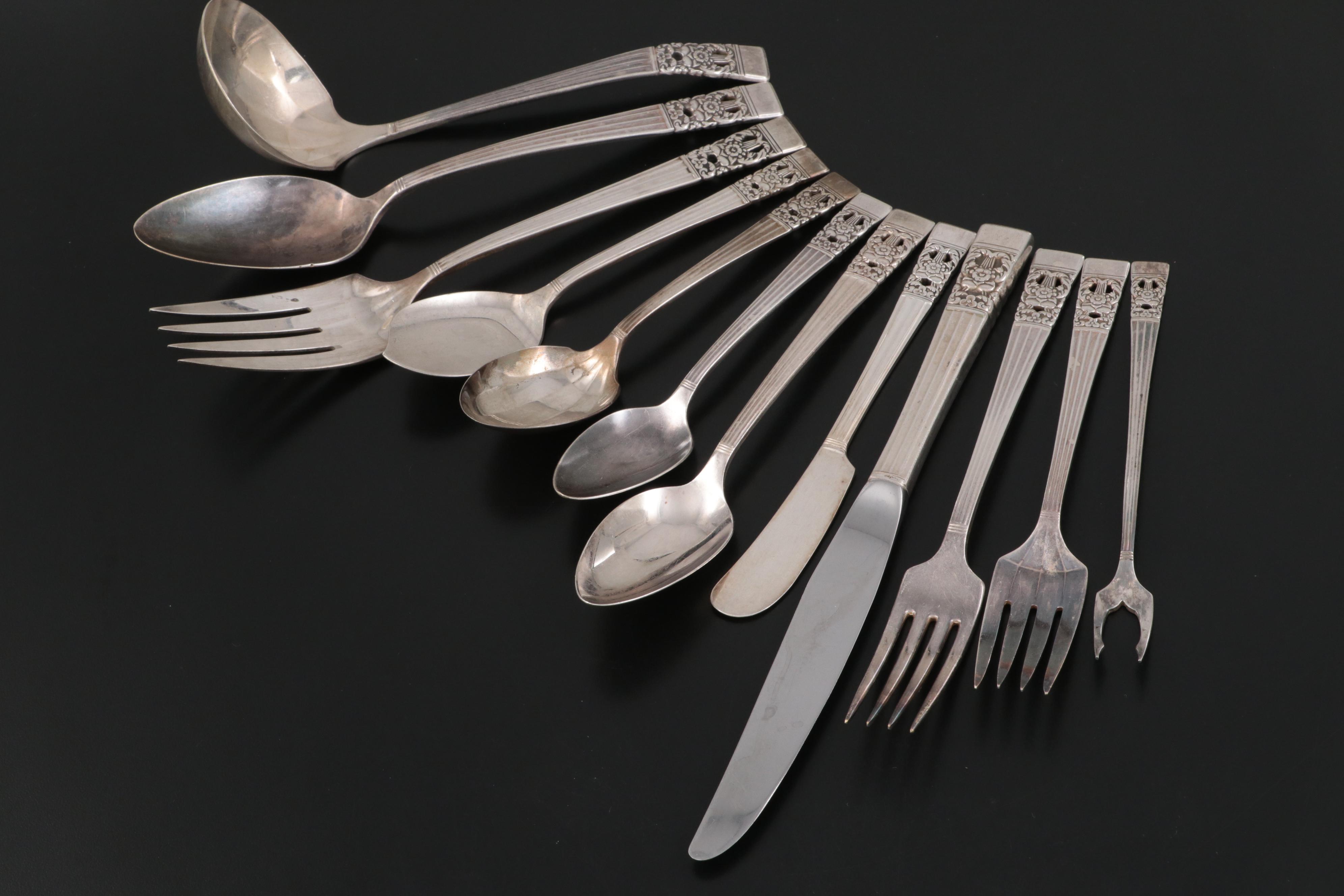 Oneida Community Silver Plate "Coronation" Flatware and Serving Utensils