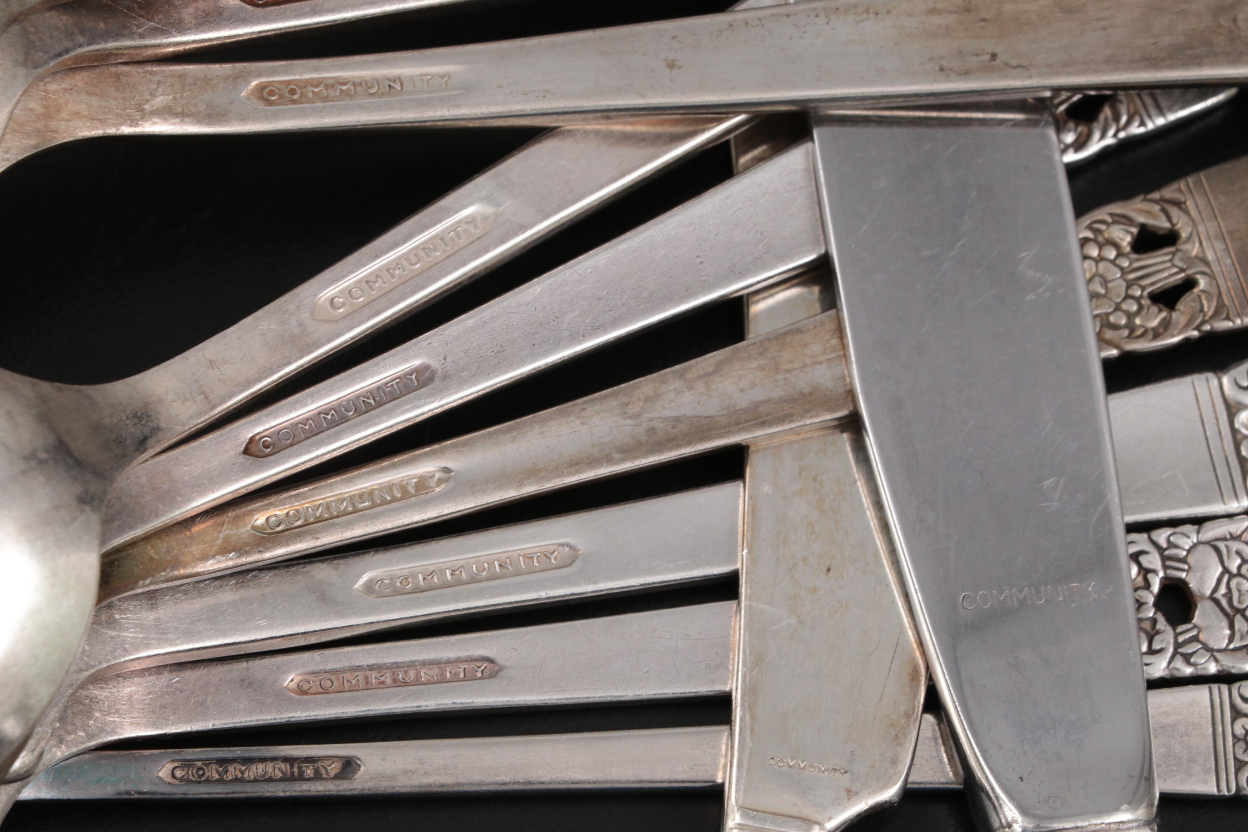 Oneida Community Silver Plate "Coronation" Flatware and Serving Utensils