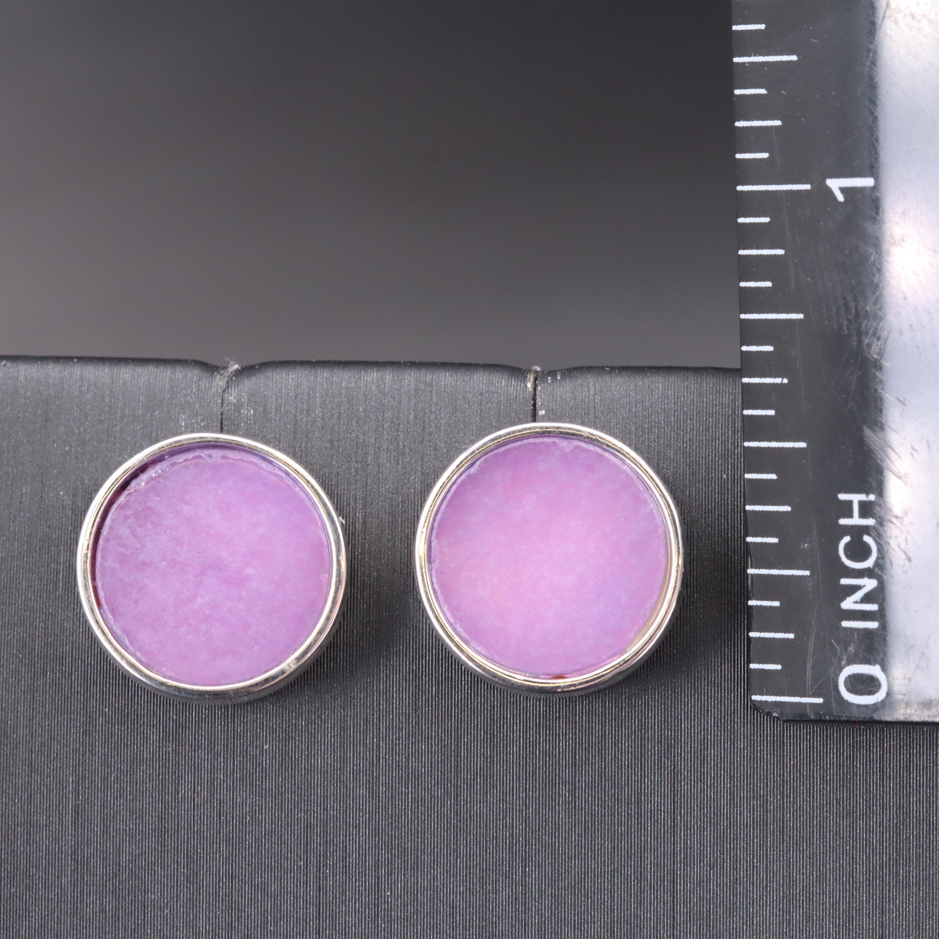 Sterling Quartz Stud Earrings