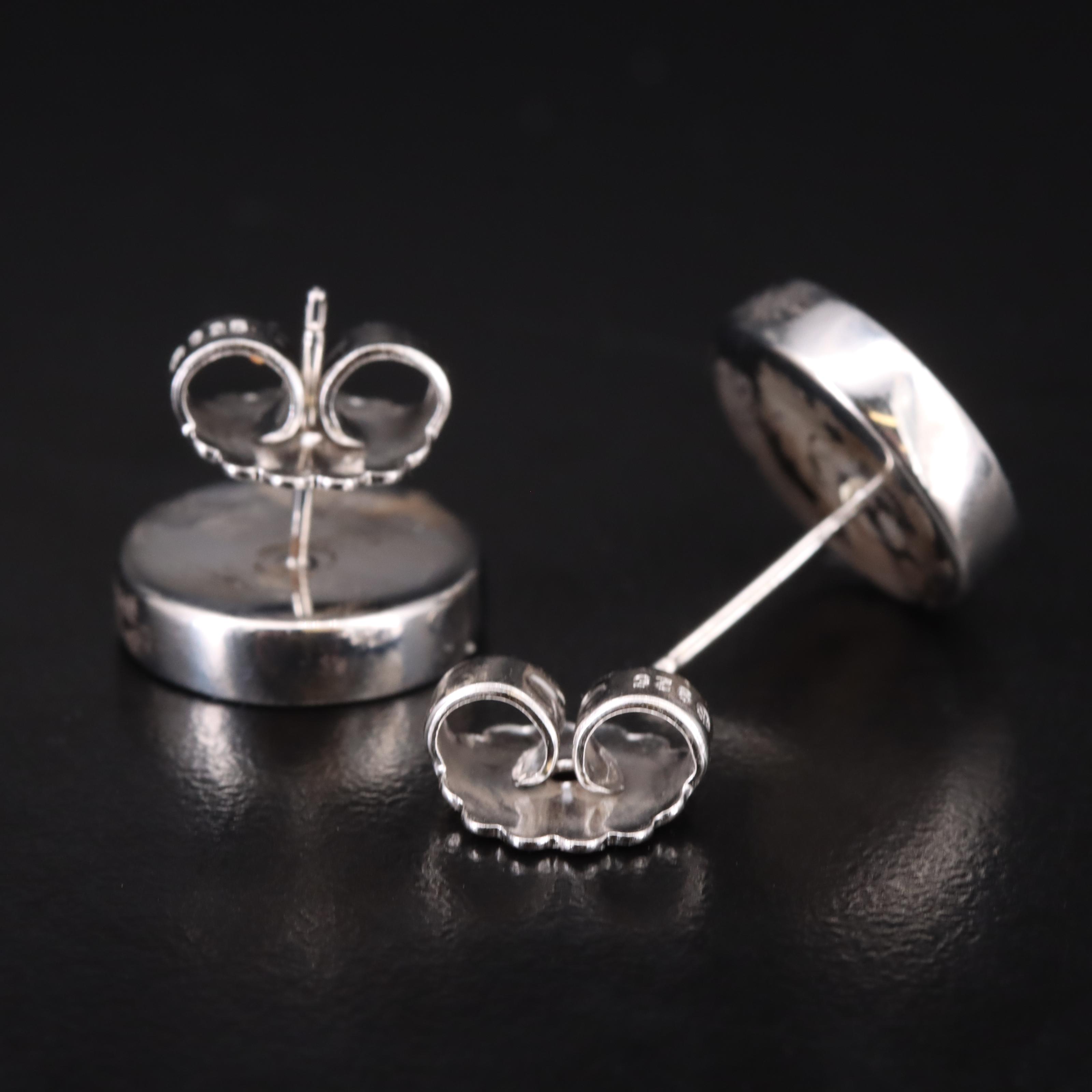 Sterling Quartz Stud Earrings