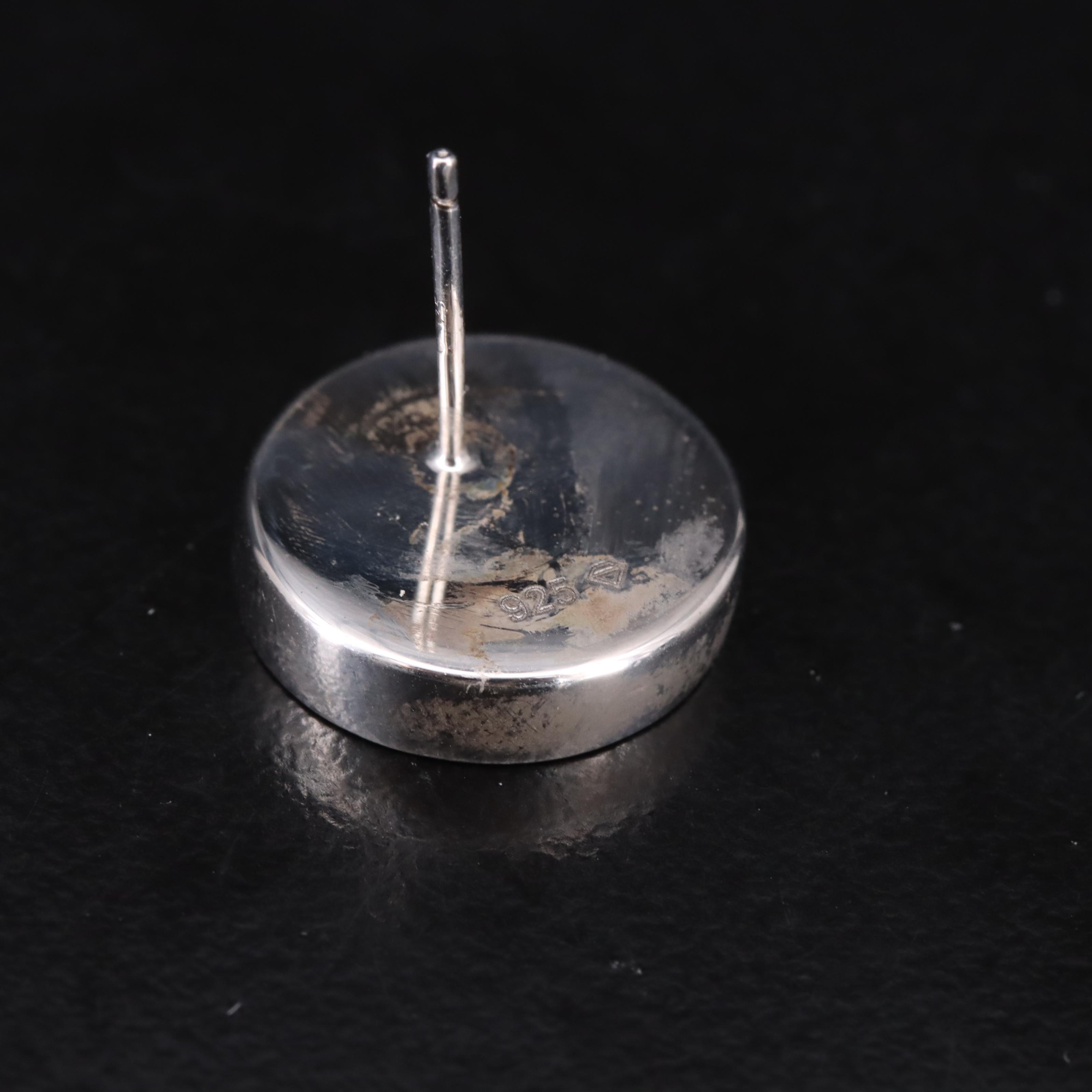 Sterling Quartz Stud Earrings