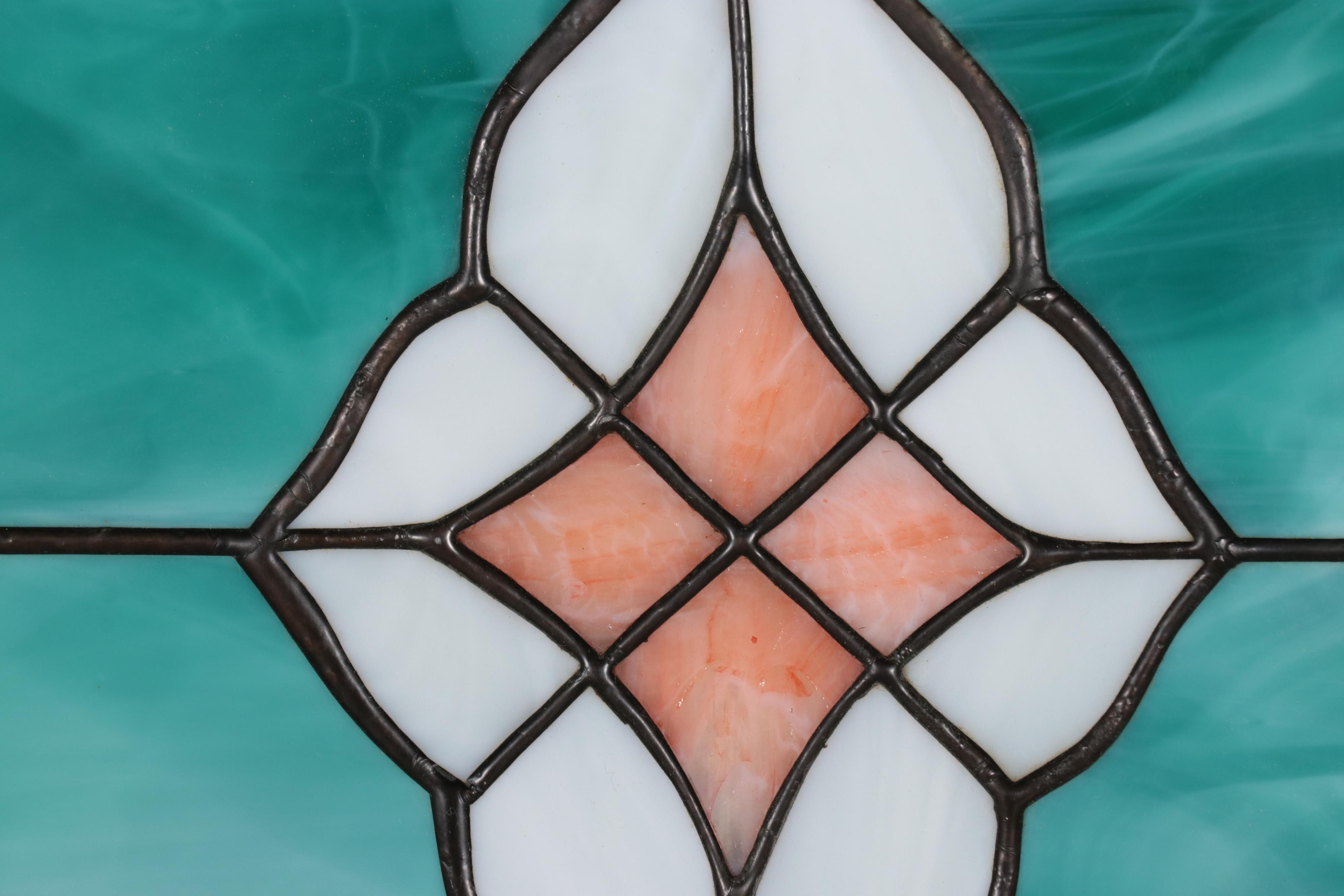 Victorian Style Slag Glass Panel