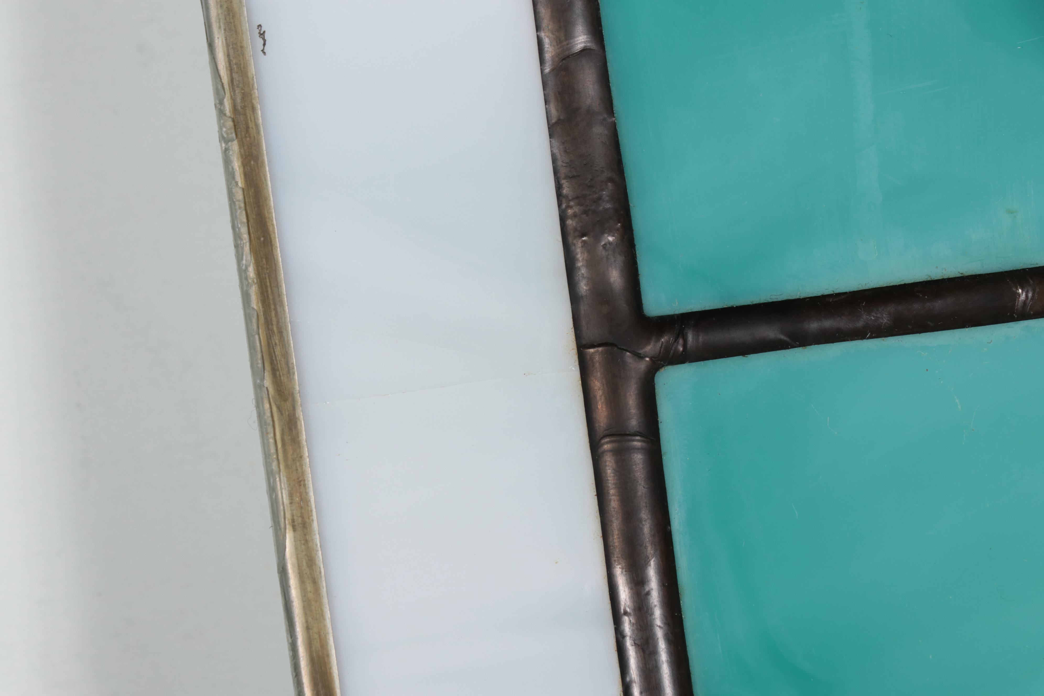 Victorian Style Slag Glass Panel