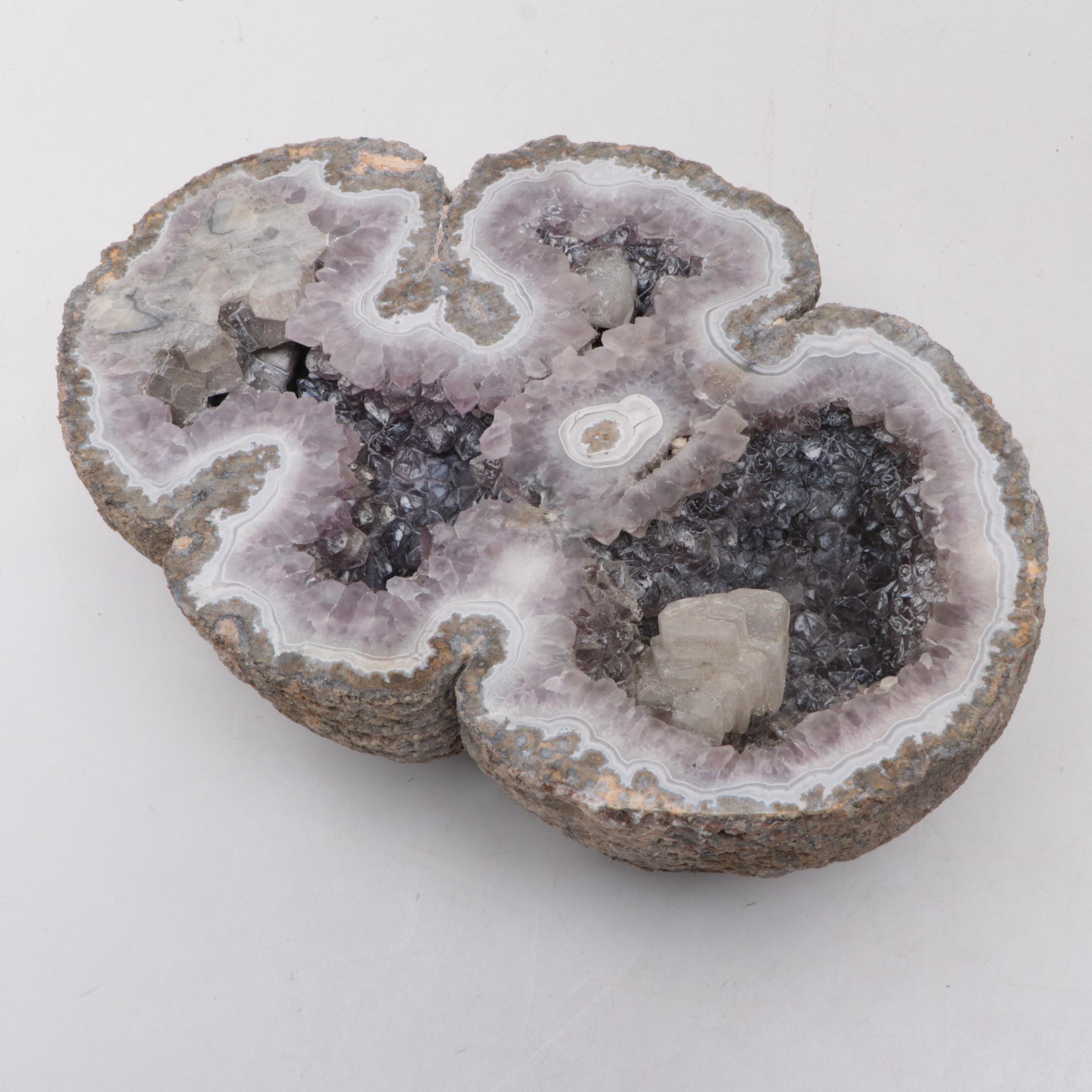 Amethyst Geode Half-Cut Specimen