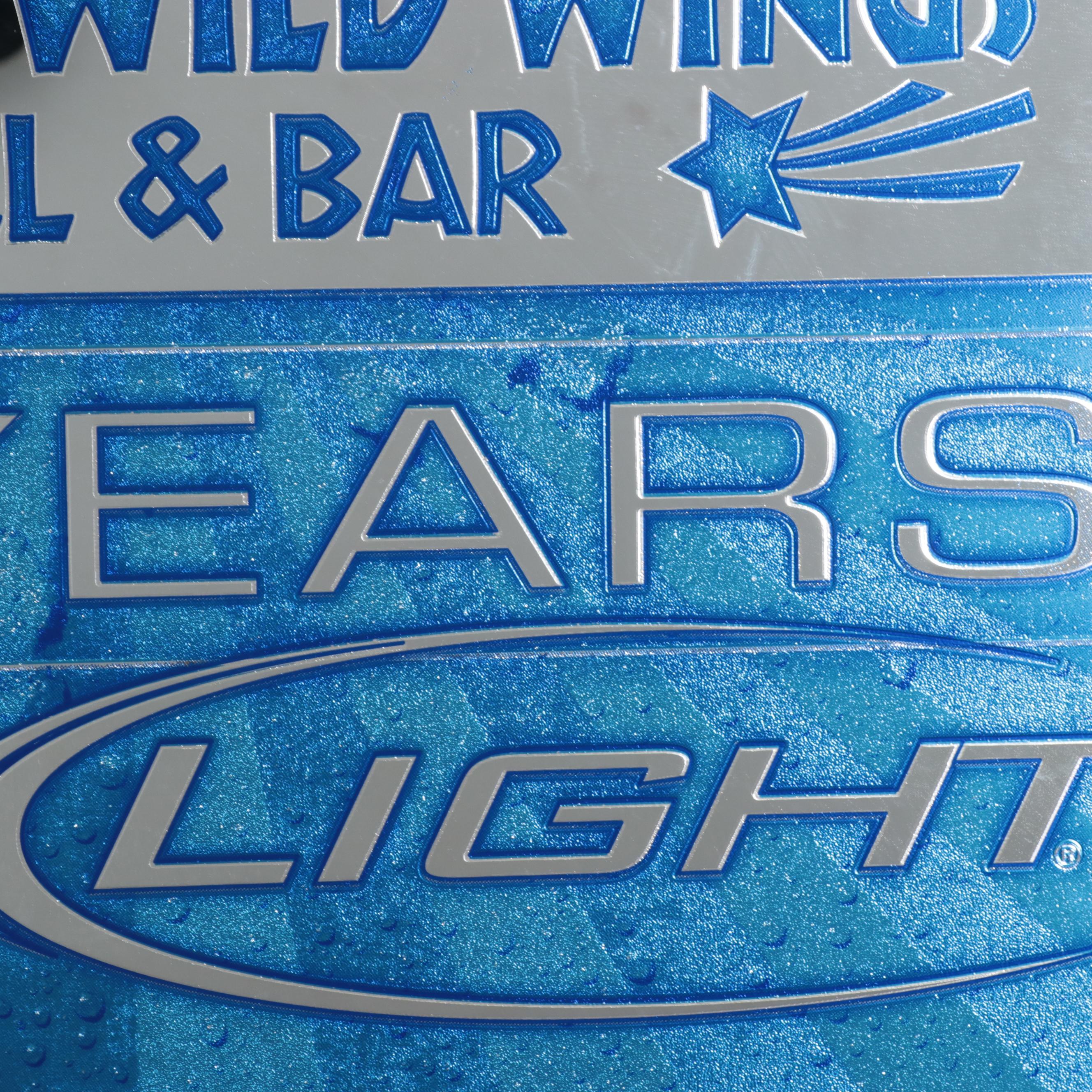 Bud Light and Buffalo Wild Wings Framed Mirror Sign